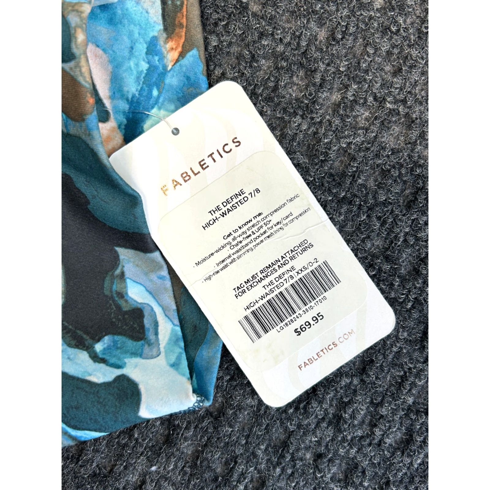 Fabletics Fabletics Leggings The Define High Waisted ⅞ 2XS XXS Pocket UPF 50+ Moisture Wicking Multicolor Knit Clothing Women Run Yoga | Leggings Size 24" / US 00 / IT 34 - 3 Thumbnail