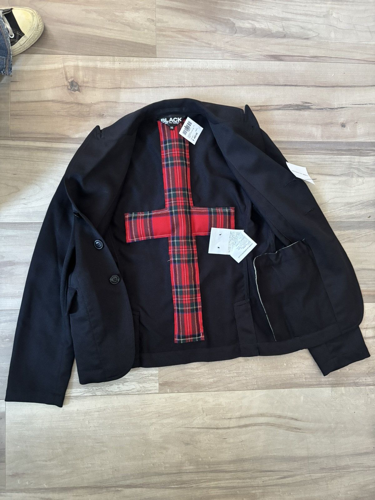 Comme des Garcons Black BLACK COMME de GARCONS blazer with puff cross patch Size 34S - 3 Thumbnail