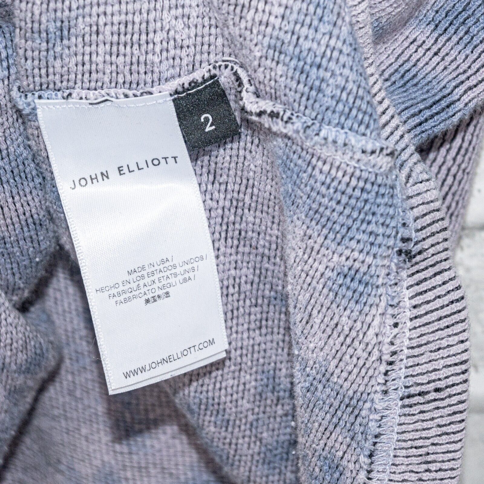 John Elliott JOHN ELLIOTT Block Terry Crewneck Pullover in Blue Ghost Dye Size US S / EU 44-46 / 1 - 7 Thumbnail