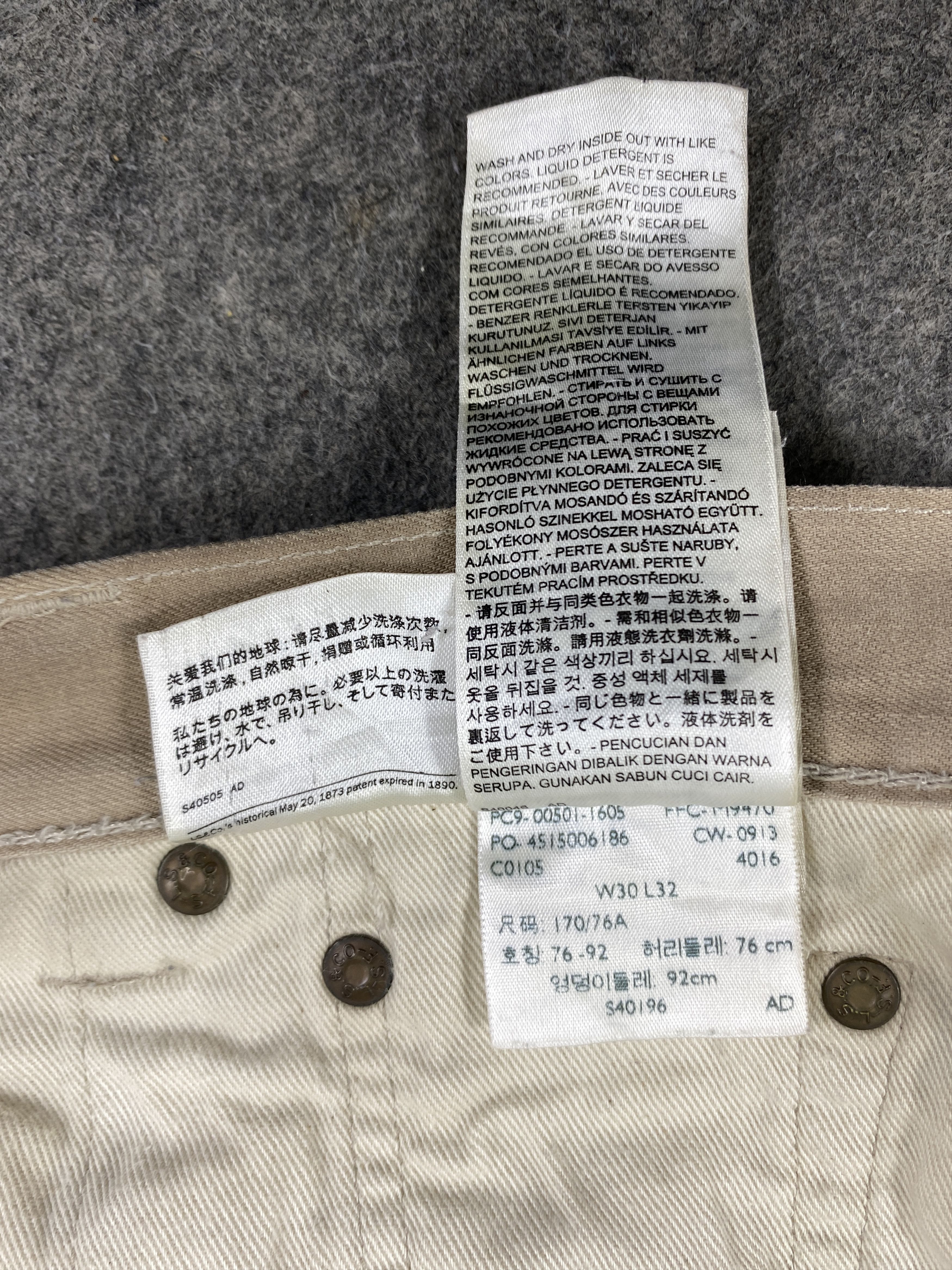 Levi's Dirty Khaki Vintage Levis 501 Jeans 30x25.5 - JN3180 Size US 30 / EU 46 - 10 Thumbnail