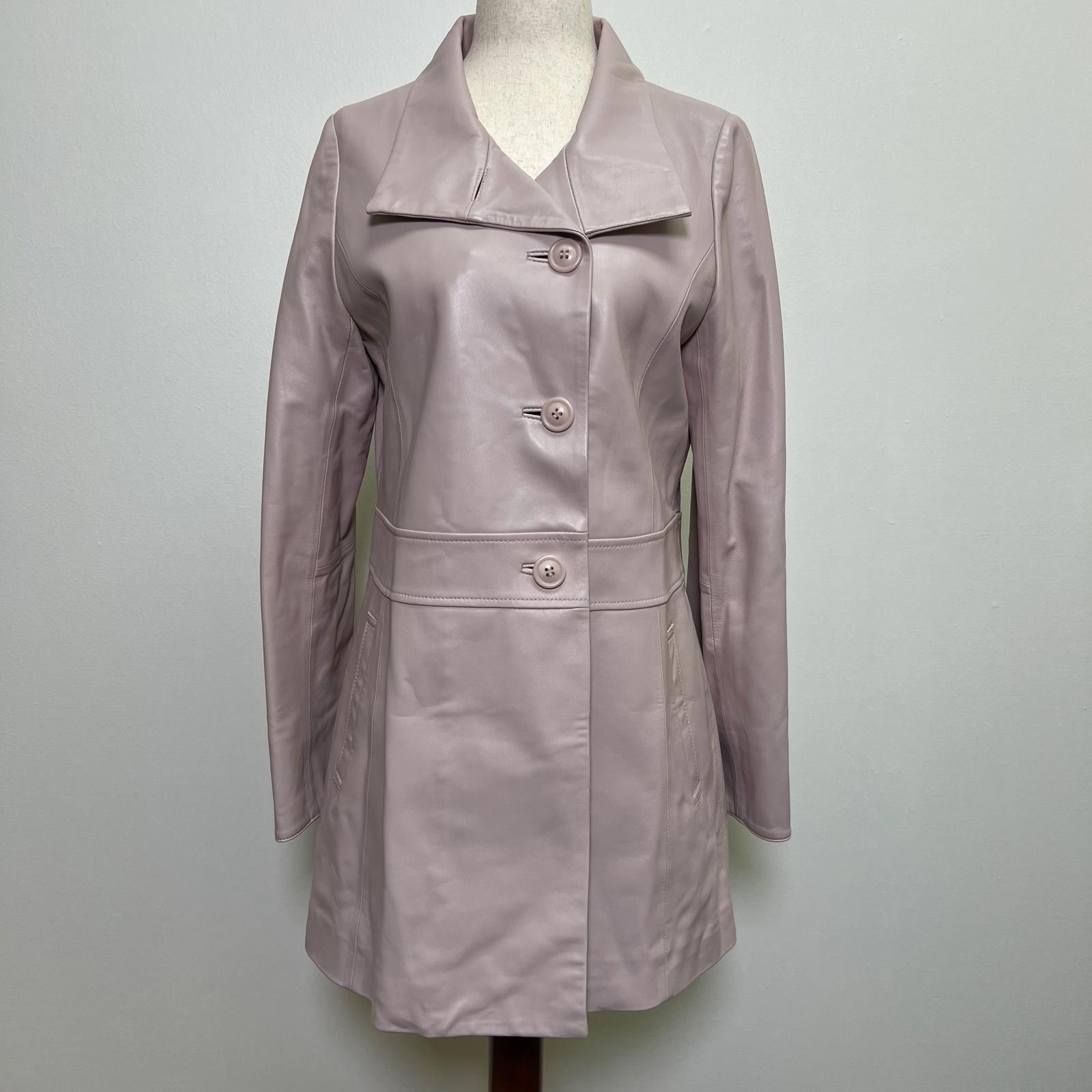 Jean-Louis Scherrer Jean-Louis Scherrer Pink Lamb Leather Jacket Size S / US 4 / IT 40 - 1 Thumbnail