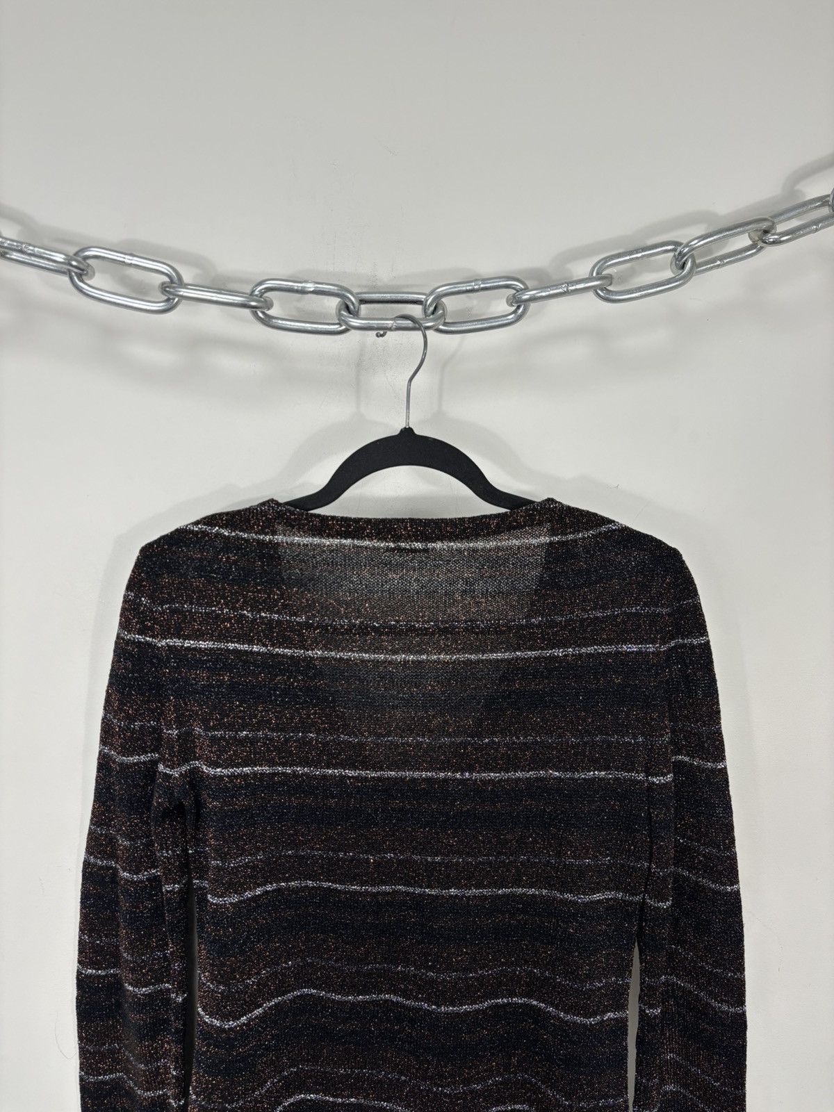 Miu Miu Miu Miu Women’s Glitter Metallic Lurex Knit Sweater Top Size M / US 6-8 / IT 42-44 - 11 Thumbnail