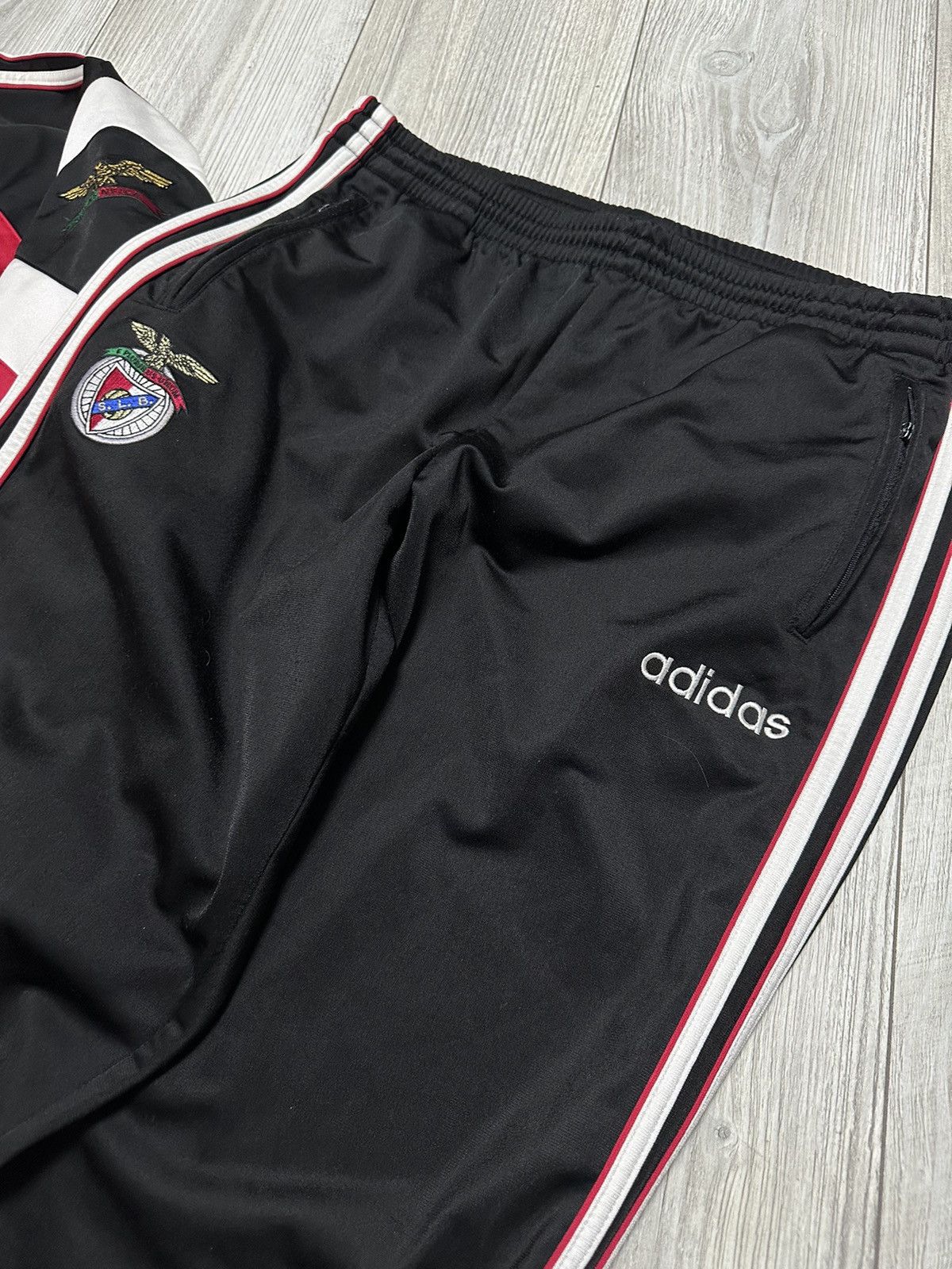 Adidas Vtg 90s ADIDAS Sport Lisboa BENFICA Track Suit Jacket Pants Size US M / EU 48-50 / 2 - 10 Thumbnail