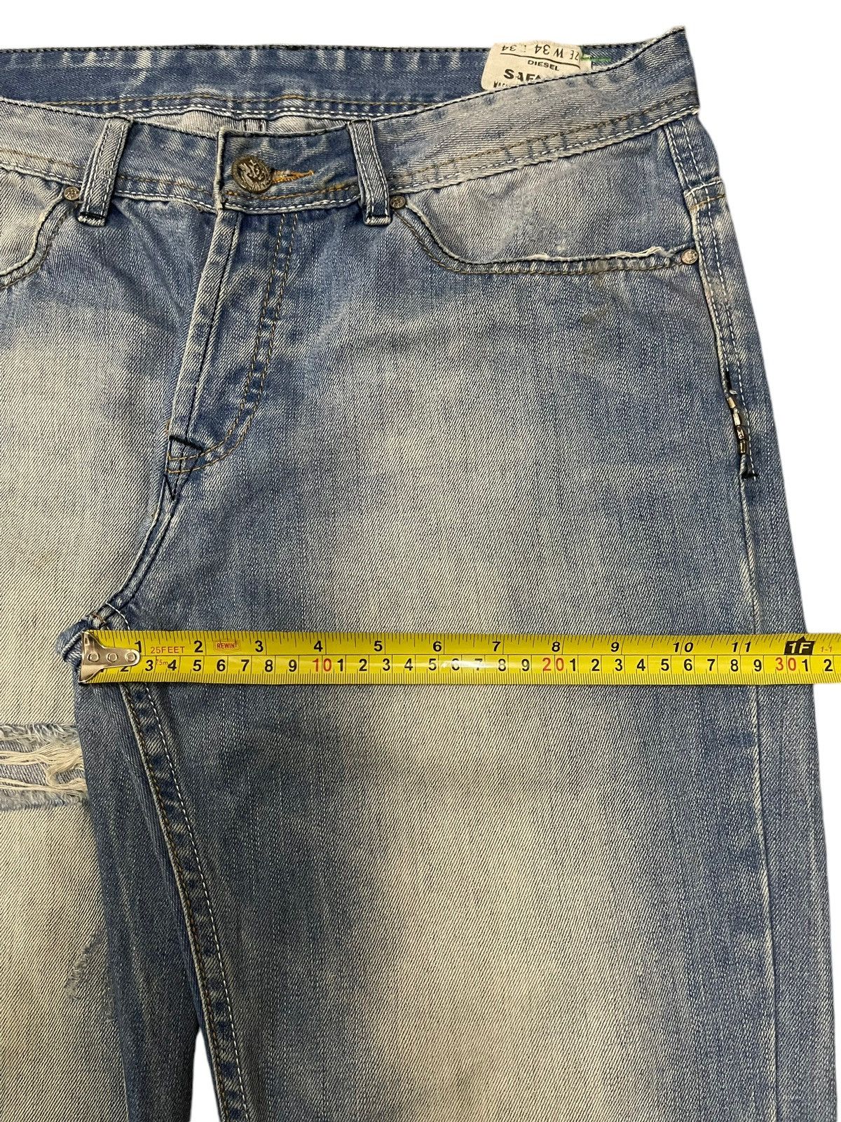 Diesel Vintage Diesel Industry Fade Wash Style Distress Loose Jeans Size US 34 / EU 50 - 15 Thumbnail