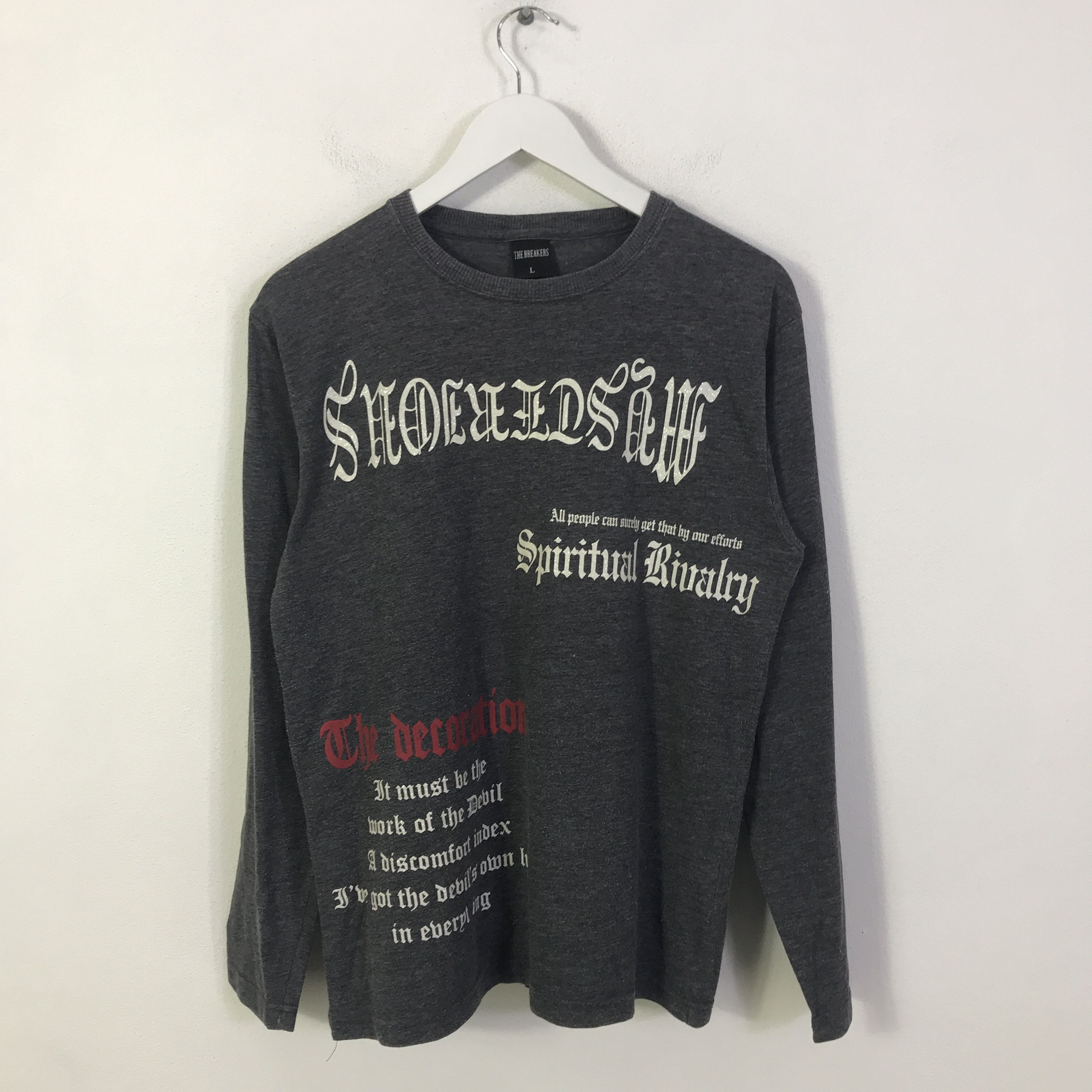 Japanese Brand Japan the destiny punk Japan Long Sleeve t-shirts K93B17 Size US L / EU 52-54 / 3 - 3 Thumbnail