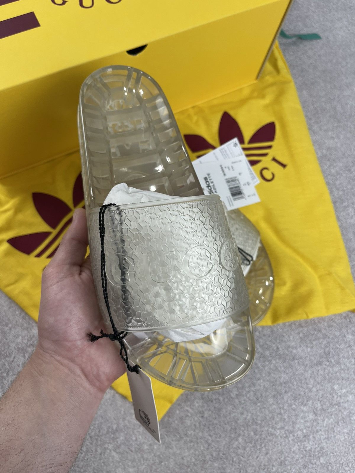 Adidas × Gucci Adidas x Gucci Rubber Slide Sandals Clear Size 39 Size US 7 / IT 37 - 6 Thumbnail