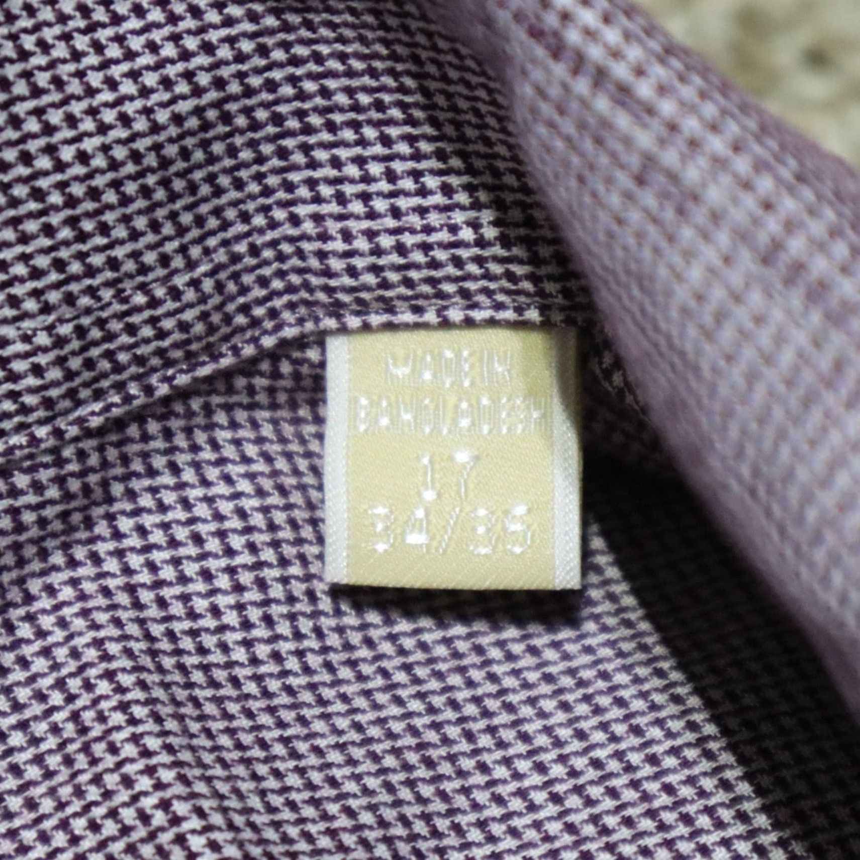 Michael Kors Michael Kors Purple Button-Down Dress Shirt Long Sleeve Men Size 17 34/35 Size 46R - 4 Thumbnail