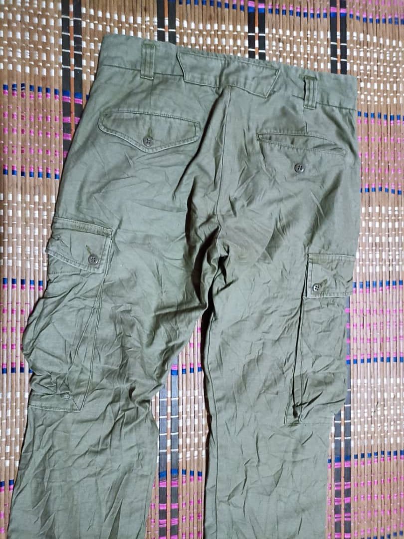 Designer Vintage BACK Number Cargo Pants Military Style Size US 31 - 8 Thumbnail