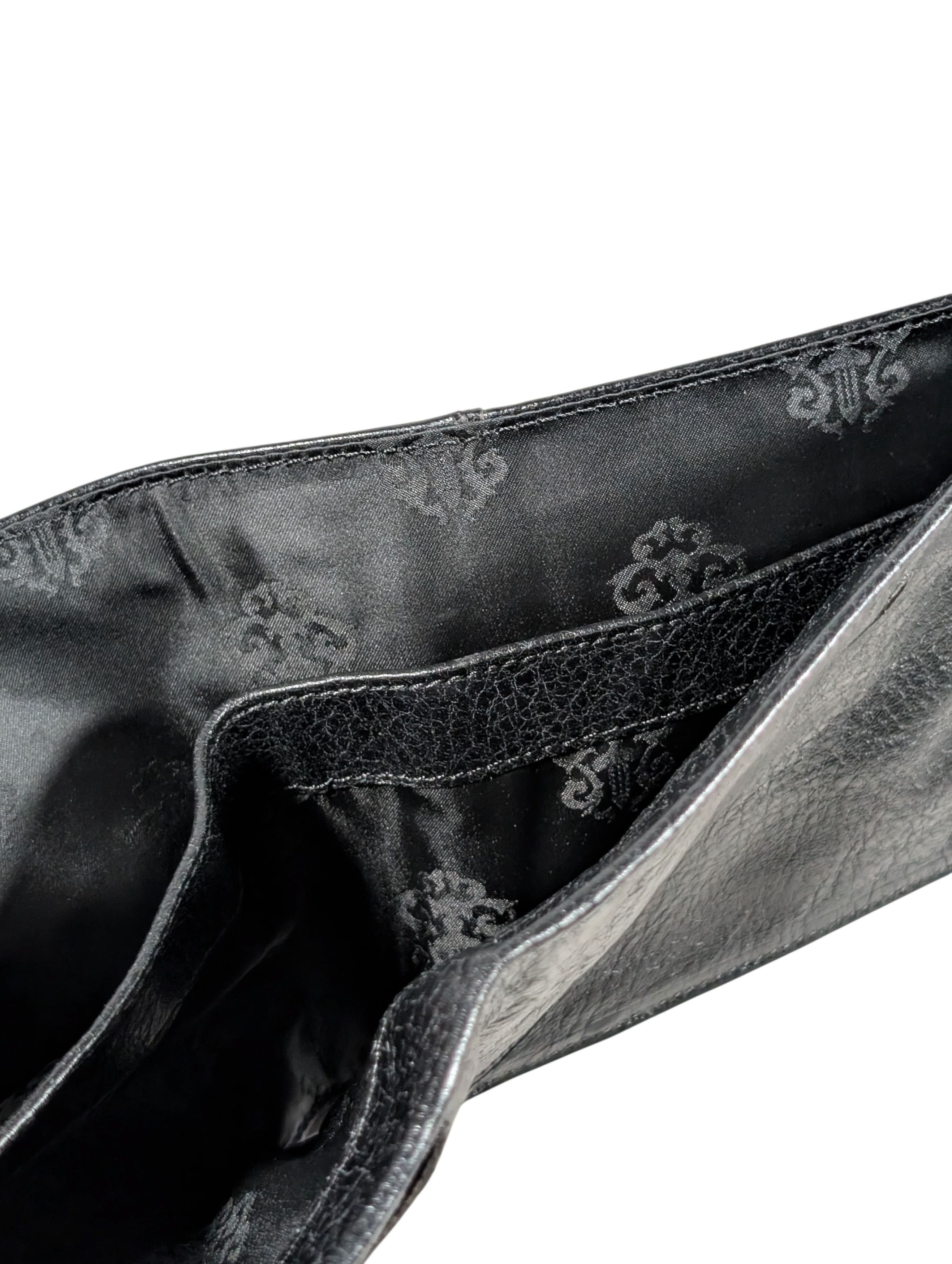 Chrome Hearts CH Bifold Fleur Snap Wallet Bifold Black Leather Size ONE SIZE - 4 Thumbnail