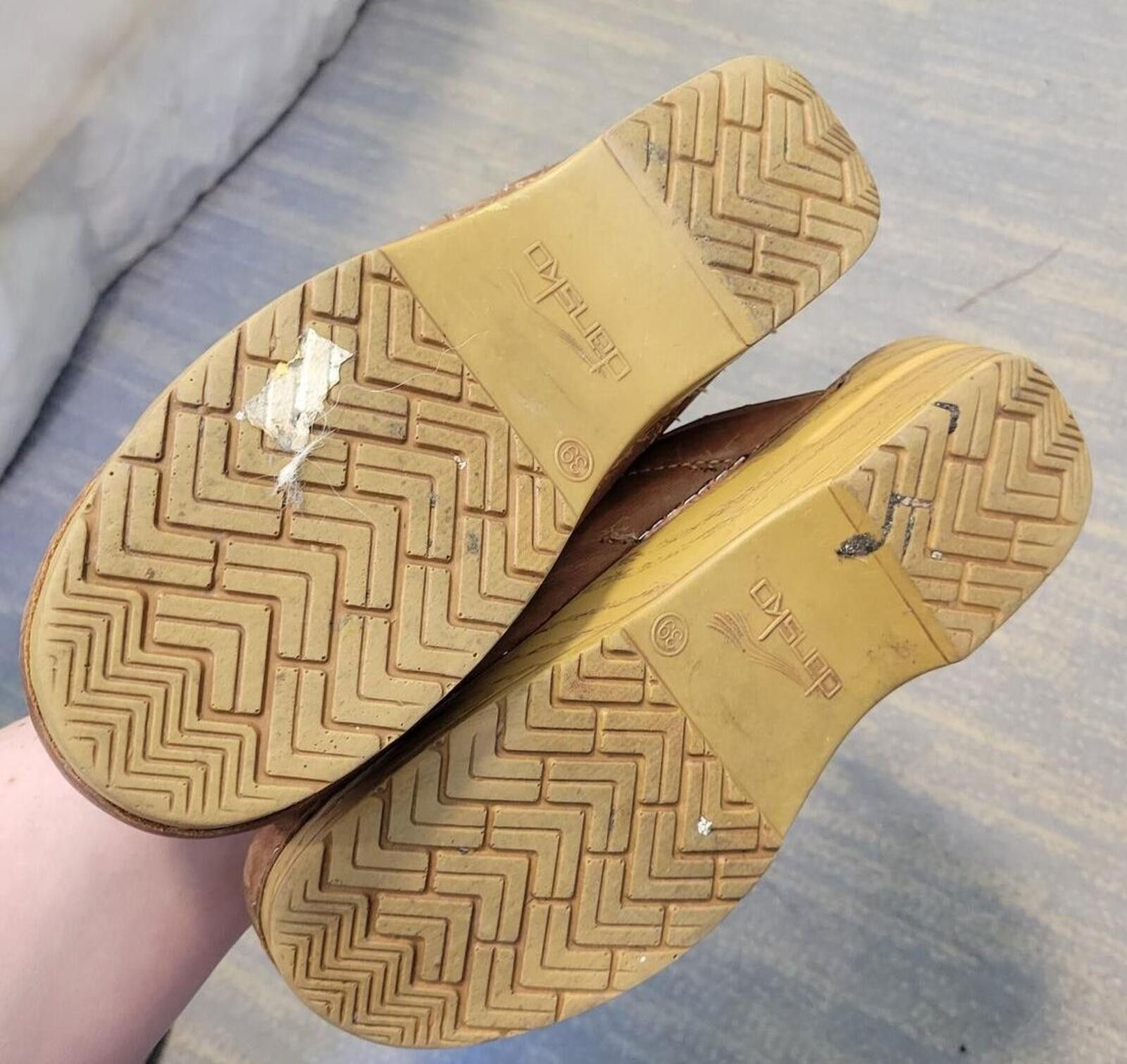 Dansko Dansko Brown Leather Slip-On Clogs Size US 8.5 / IT 38.5 - 3 Thumbnail