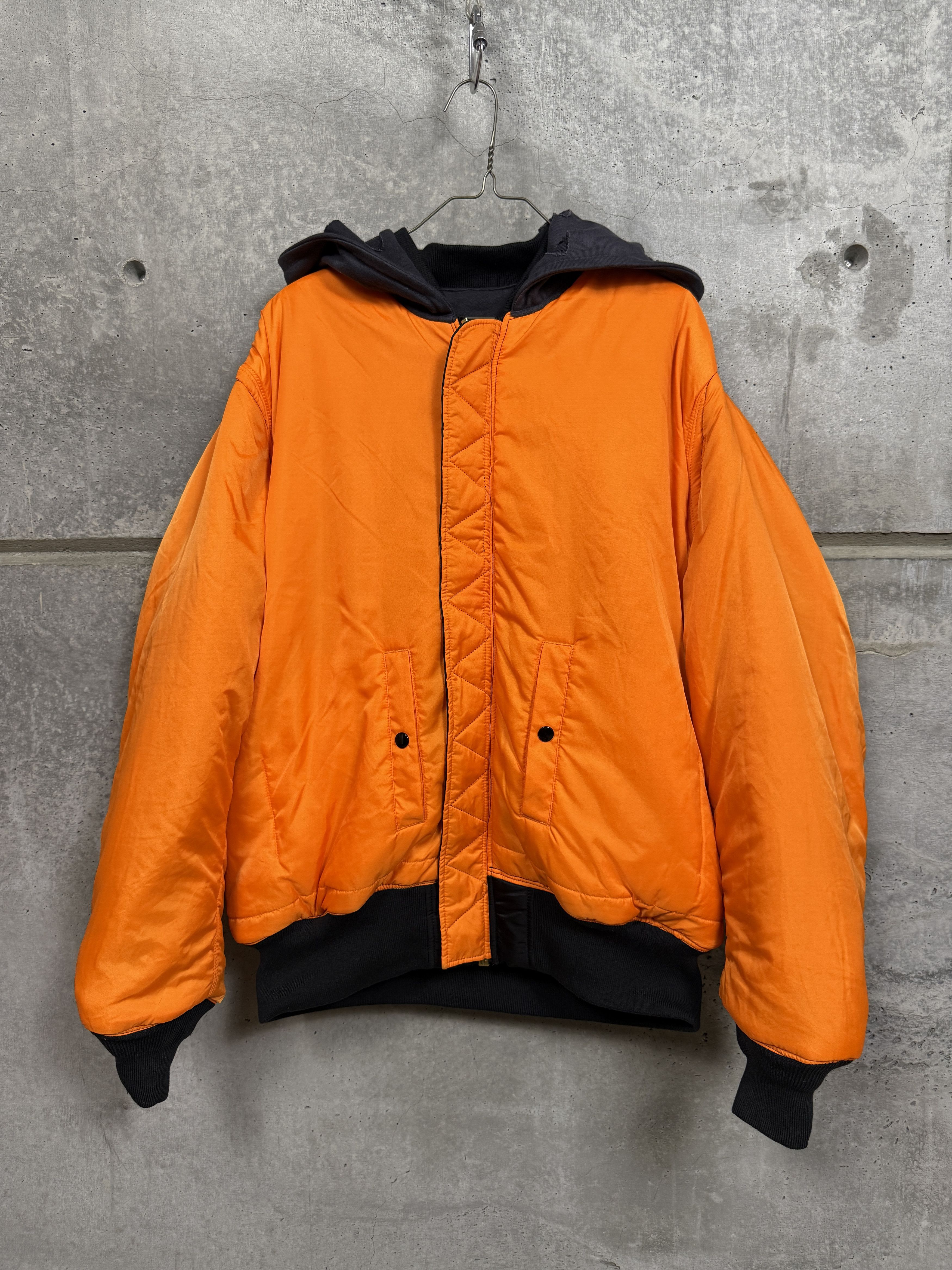 Alpha Industries Sample Ripped Distressed MA-1 Hooded Bomber Jacket Size US XXL / EU 58 / 5 - 3 Thumbnail