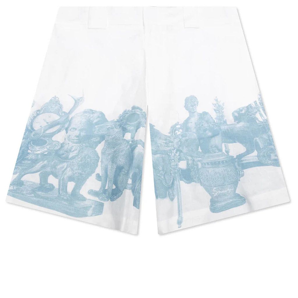 Givenchy o1mle0426 Bermuda Shorts in White/Blue Size US 34 / EU 50 - 1 Thumbnail
