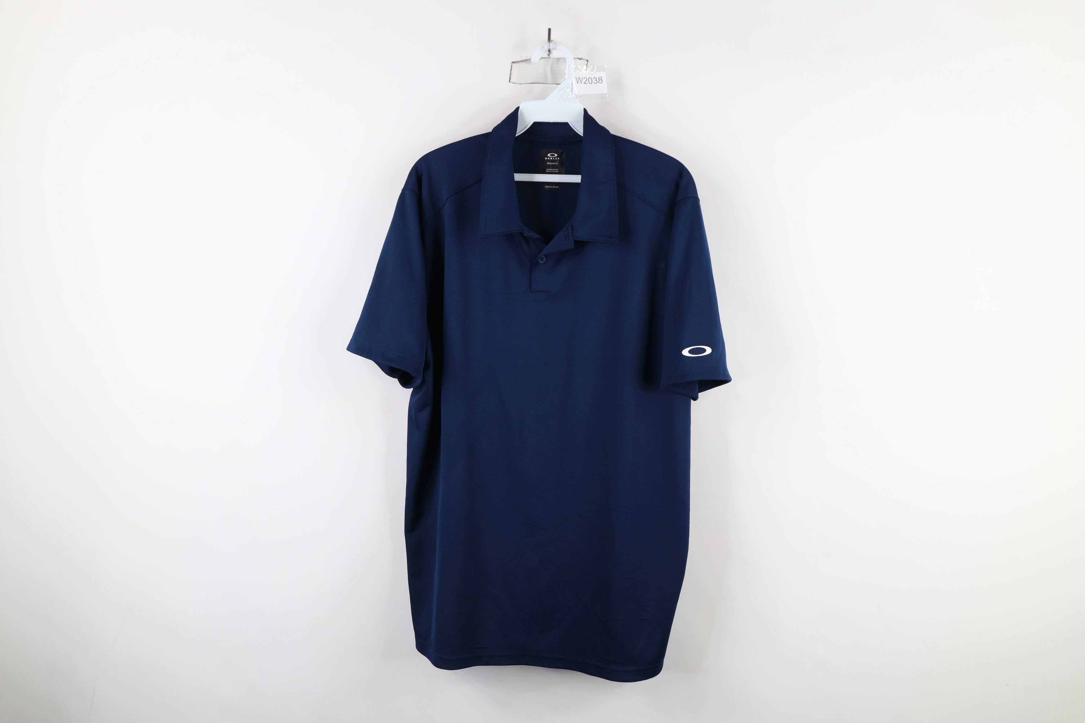 Oakley Vintage Oakley Distressed Spell Out Knit Golf Polo Shirt Size US XL / EU 56 / 4 - 1 Thumbnail