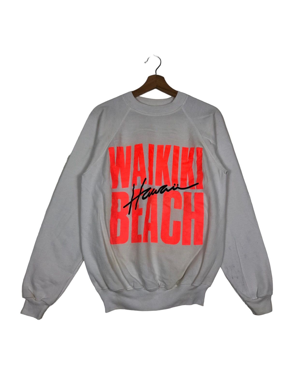Japanese Brand 🔥90’s Vintage Sweatshirt USA Hanes Hawaii Waikiki Beach Size US L / EU 52-54 / 3 - 1 Thumbnail