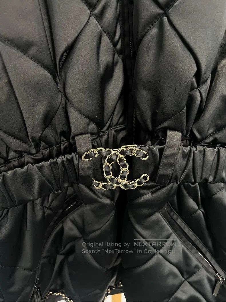 Chanel Chanel Black Logo Collar Jacket W/ Bag. Size US S / EU 44-46 / 1 - 3 Thumbnail