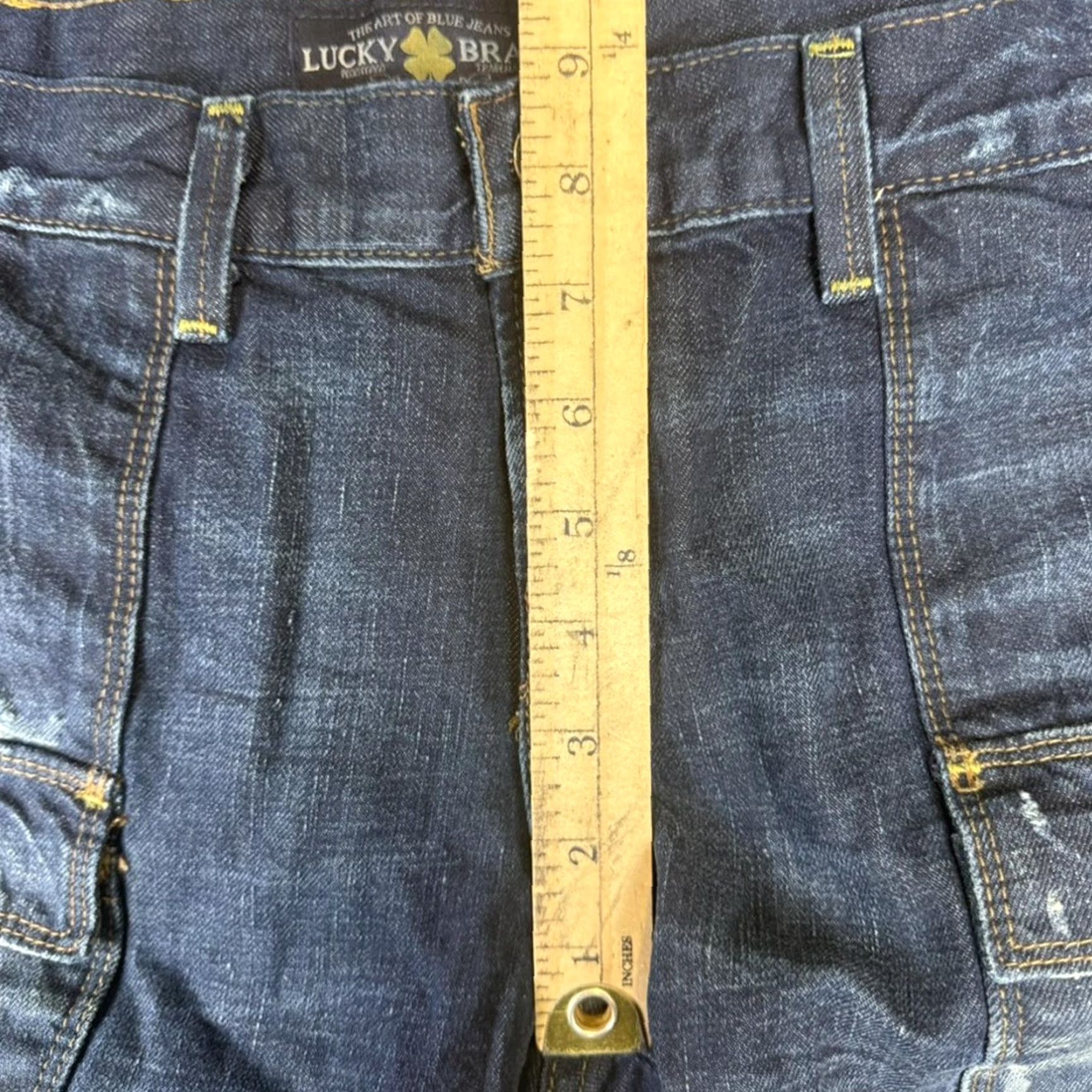 Lucky Brand Lucky Brand Jeans Women’s 8/29 Cargo Distressed Straight Blue 7W11009 Size 30" / US 8 / IT 44 - 6 Thumbnail