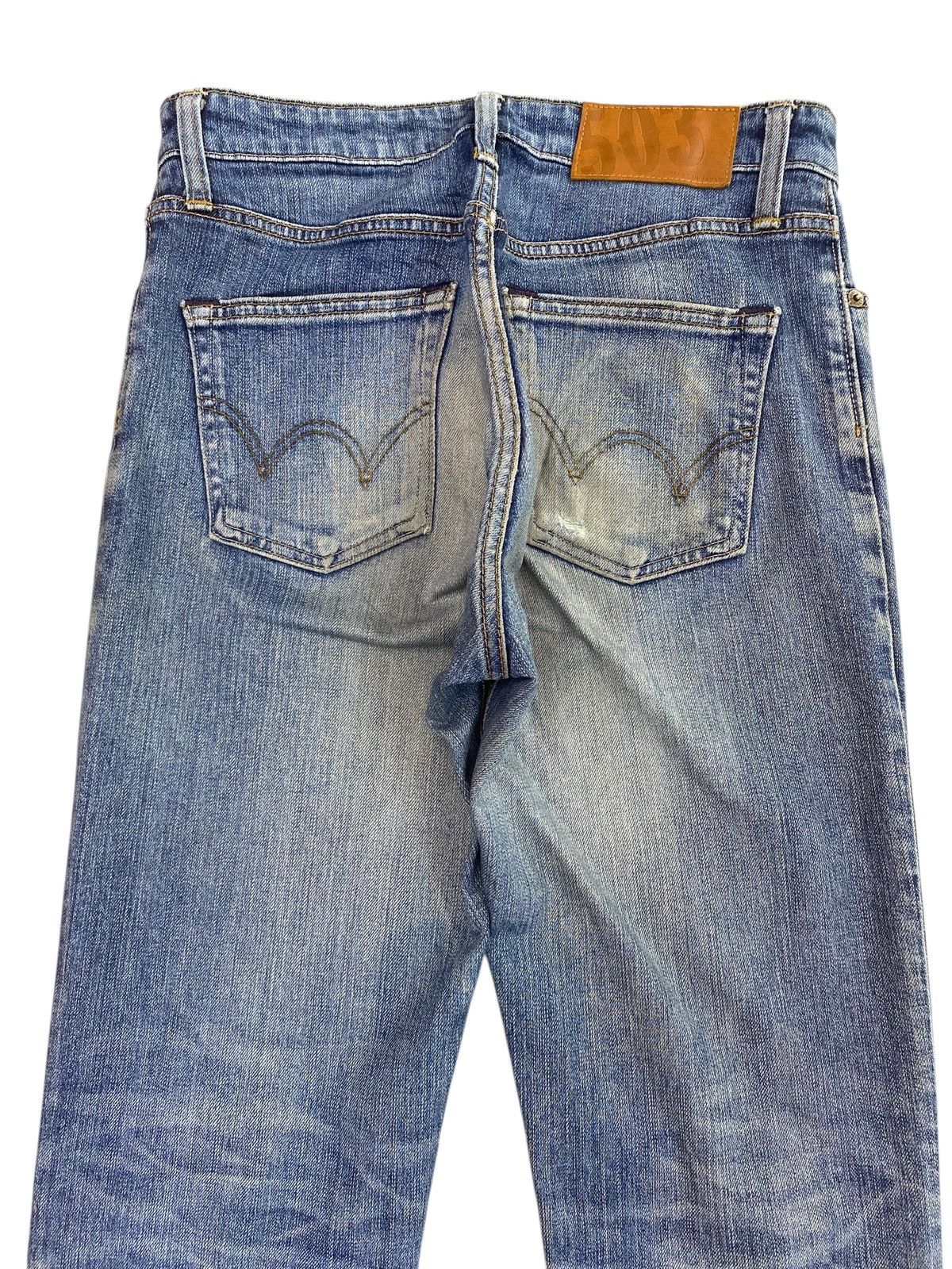 Edwin Edwin 503 Whiskers Faded Wash Style Ripped Jeans Size US 28 / EU 44 - 4 Thumbnail