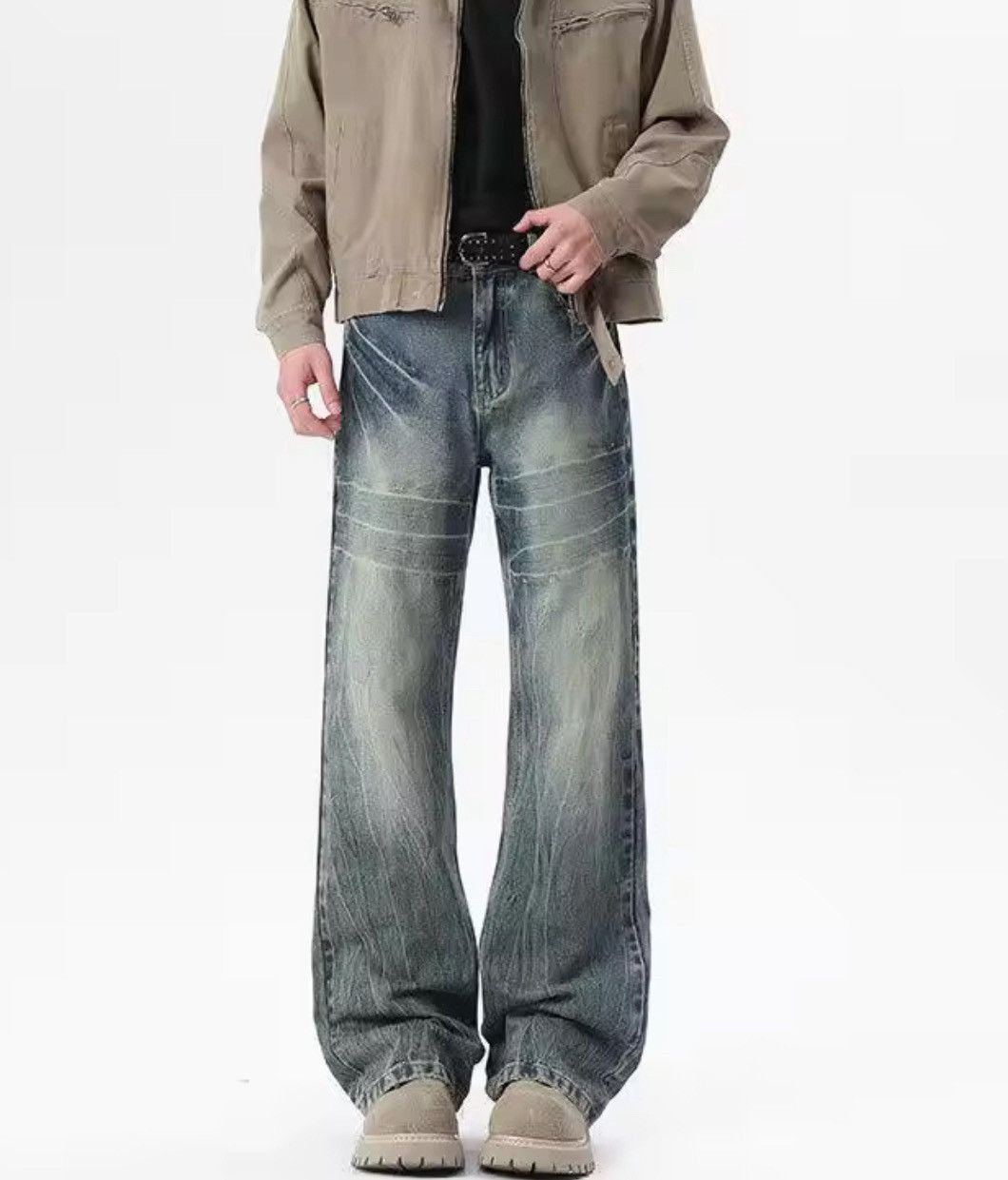 Japanese Brand Baggy streetwear y2k flared ripped jeans pants wide leg Size US 28 / EU 44 - 8 Thumbnail