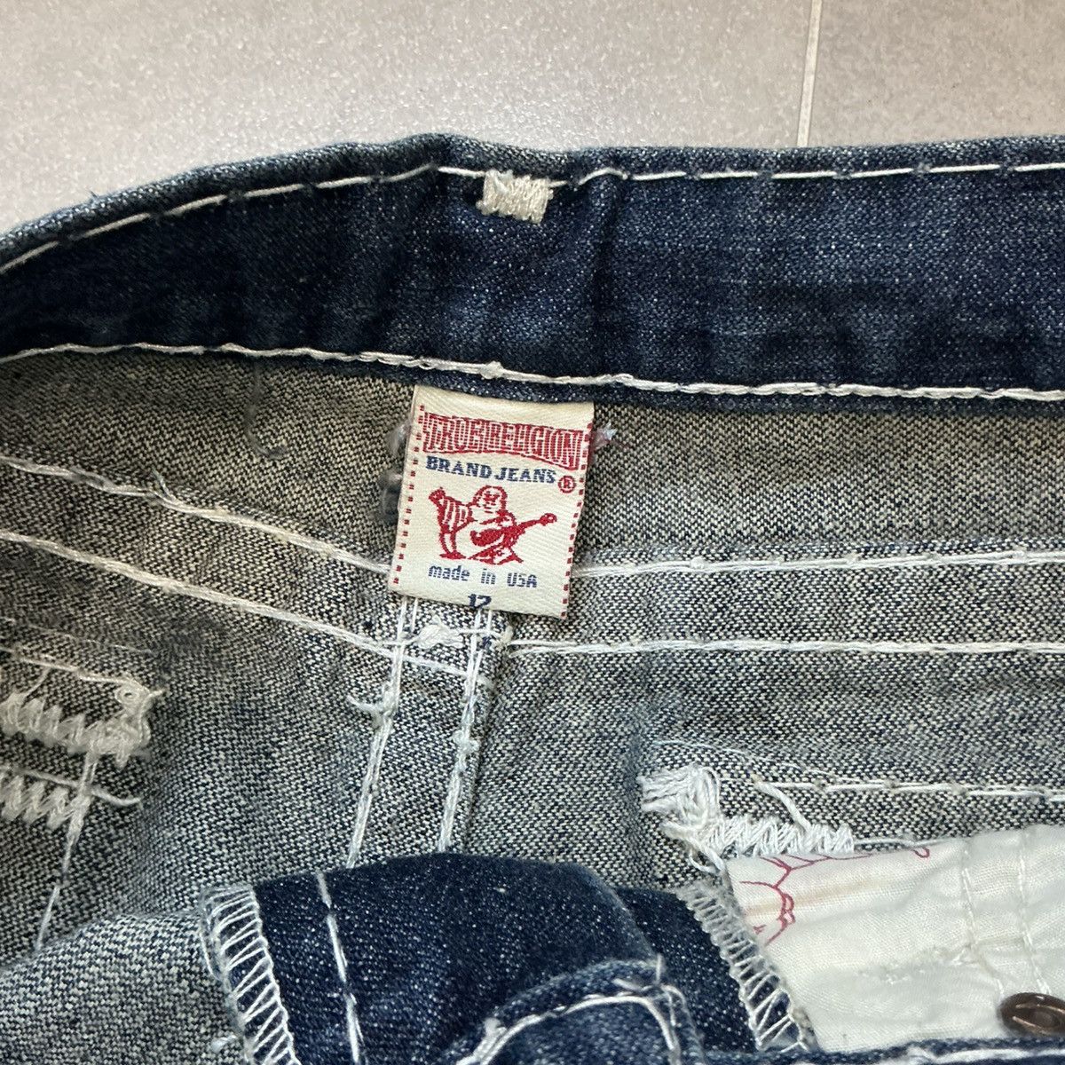 True Religion 00s True Religion Girls Joey Super T World Tour Flare Jeans Size 34" / US 12 / IT 48 - 4 Thumbnail