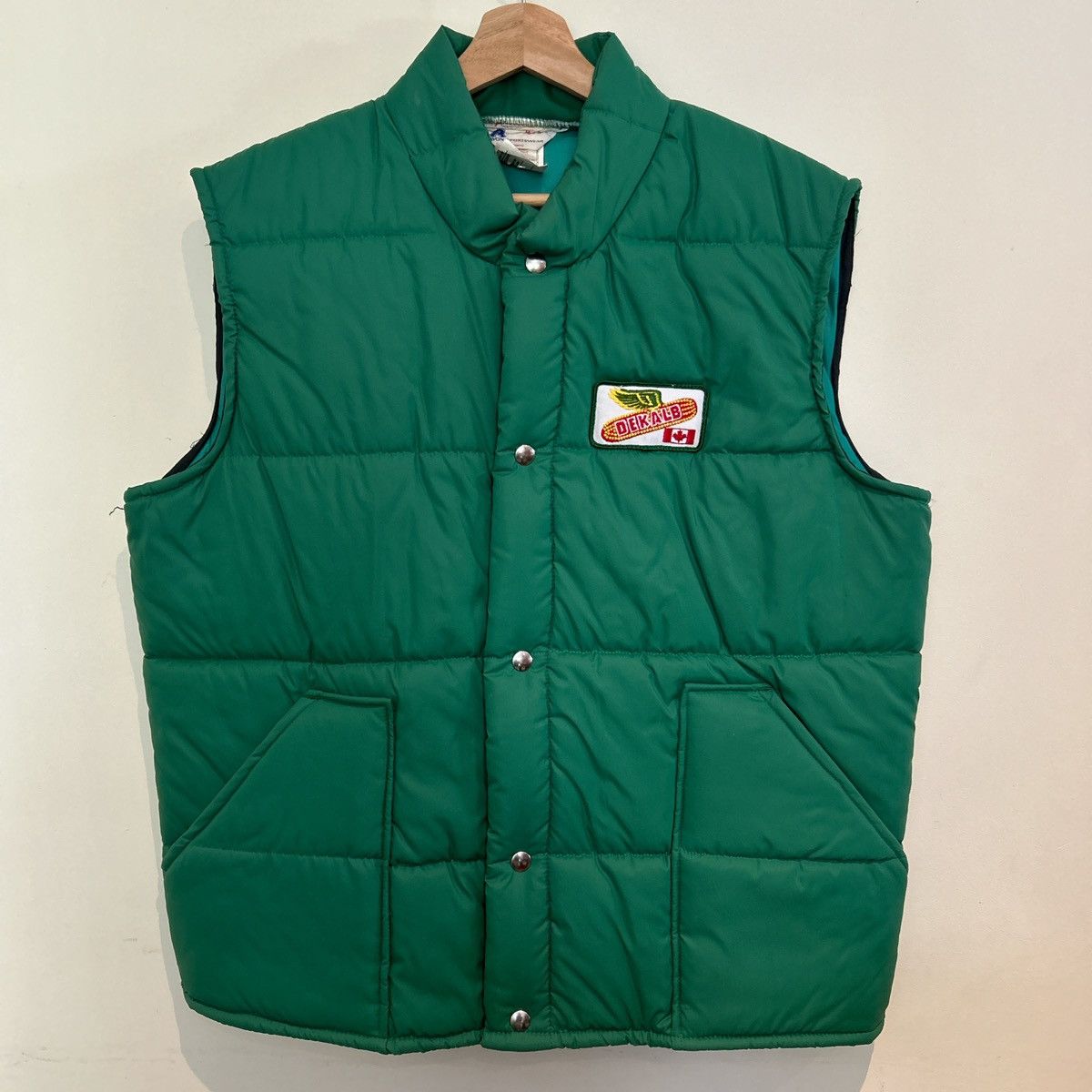 Other Vintage 80s Green Puffer Vest Size US L / EU 52-54 / 3 - 1 Thumbnail