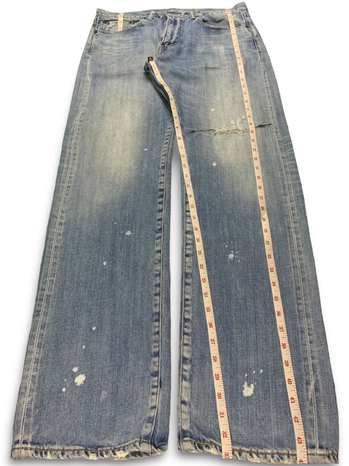 Levi's Vintage Levis 505 Acid Wash Style Distressed Rip Loose Jeans Size US 34 / EU 50 - 12 Thumbnail