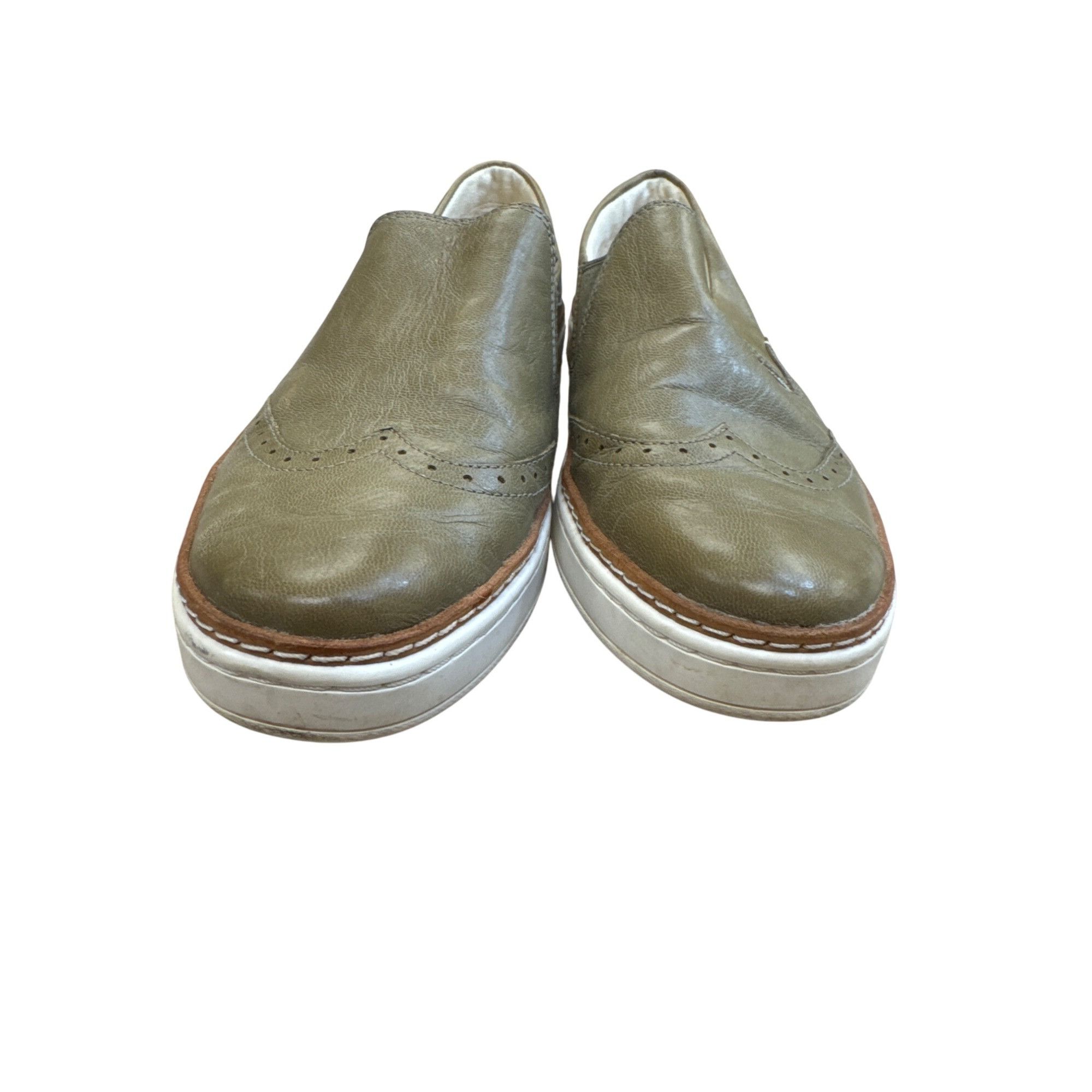 Ugg Ugg Womens Green Leather Slip-On Loafers Shoes Size 8 SKU813 Size US 8 / IT 38 - 10 Thumbnail