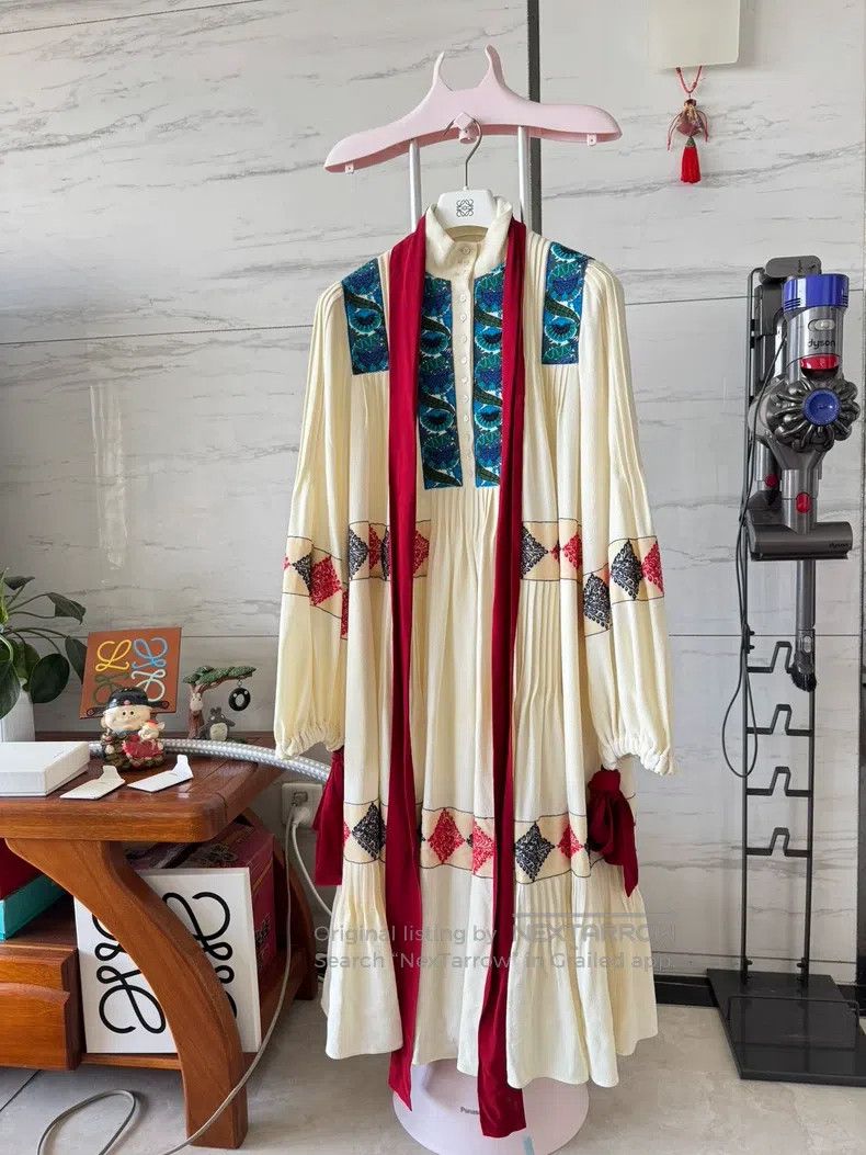 Loewe Loewe Extra heavy embroidery wool long skirt Size S / US 4 / IT 40 - 1 Thumbnail