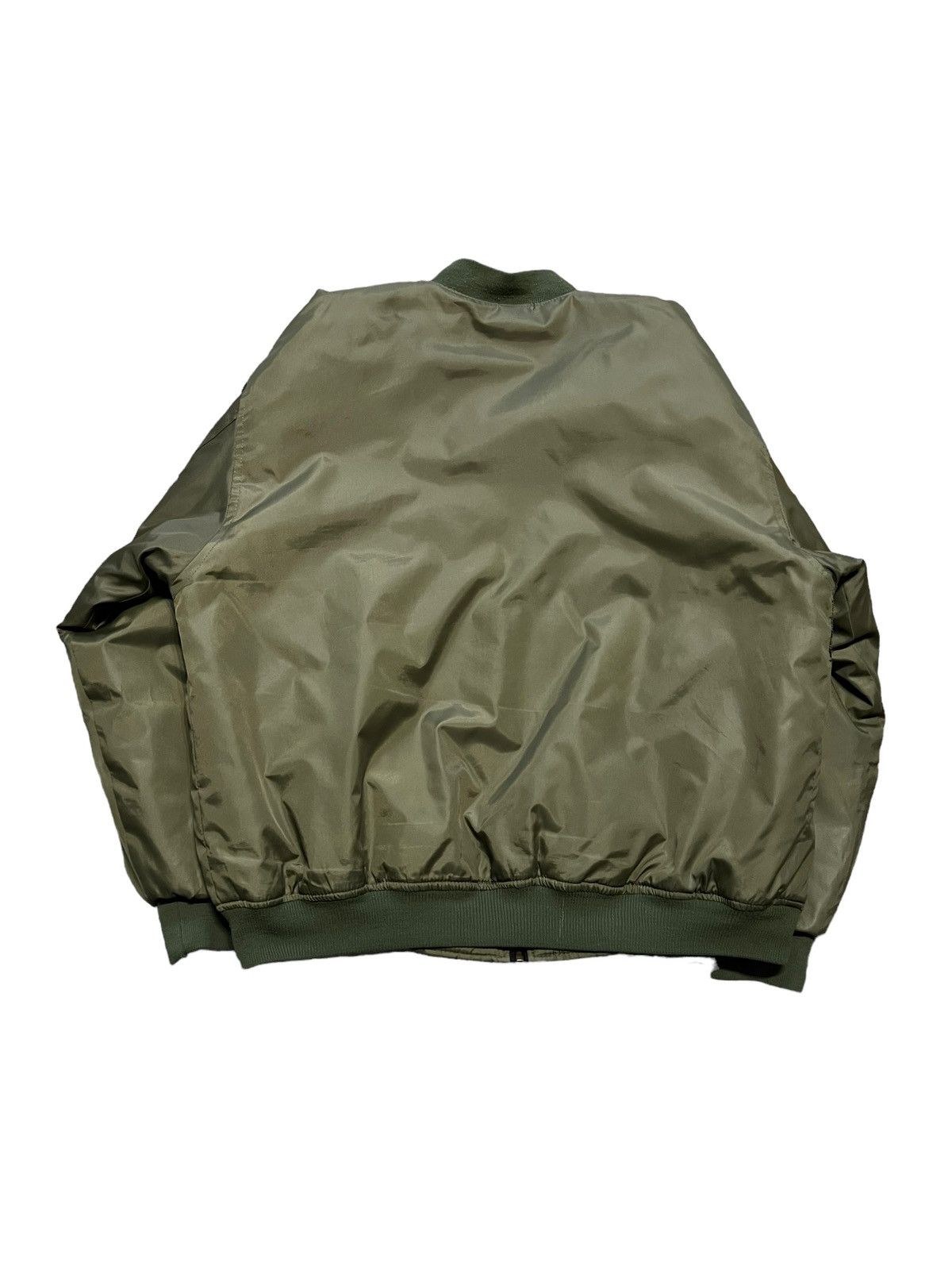 Other MA-1 Flyer khaki Vintage Nylon Bomber Jacket Boxy Fit Size US XL / EU 56 / 4 - 3 Thumbnail