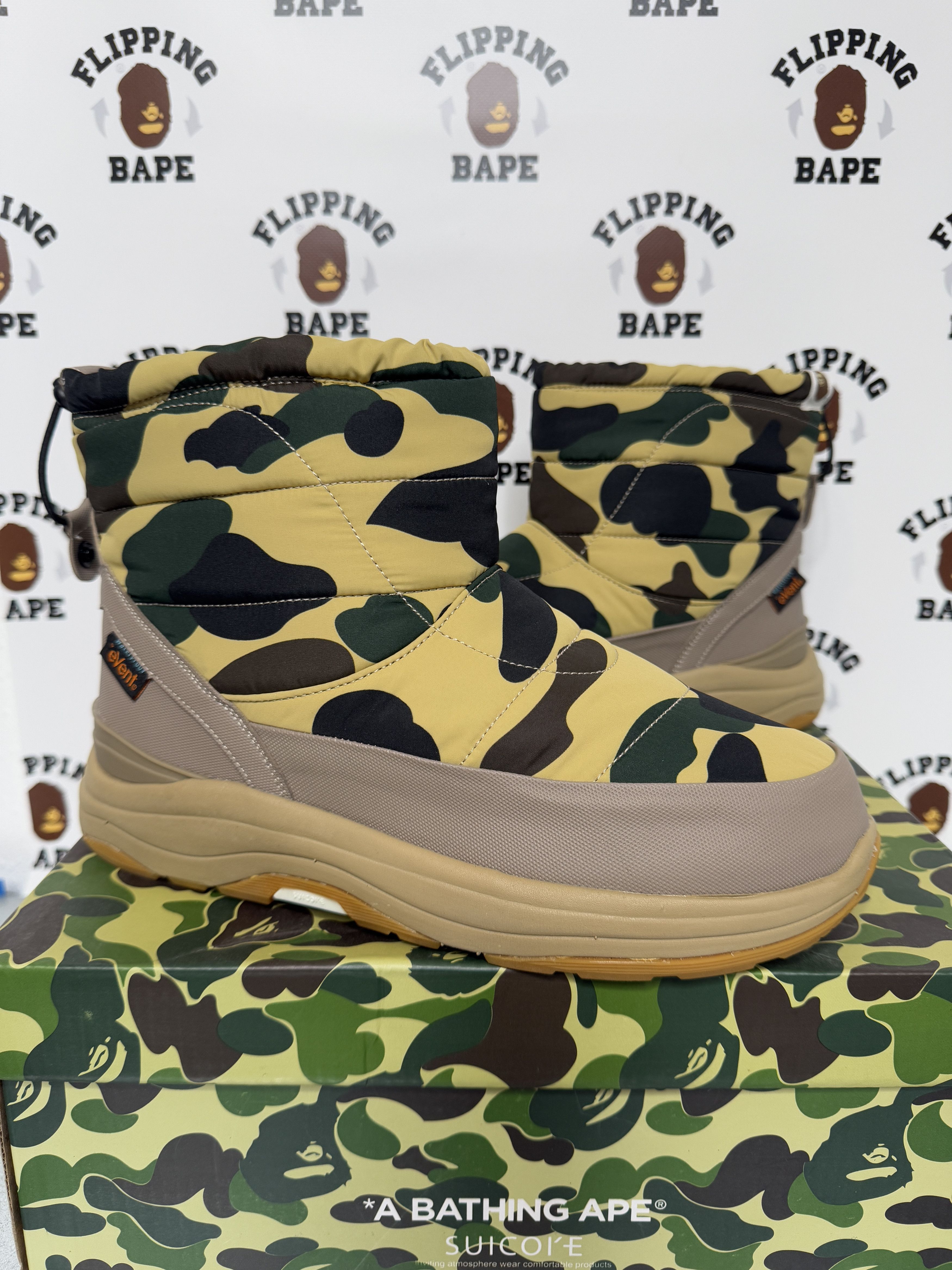 Bape × Suicoke BAPE X SUICOKE BOWER BOOTS YELLOW Size US 9 / EU 42 - 1 Thumbnail