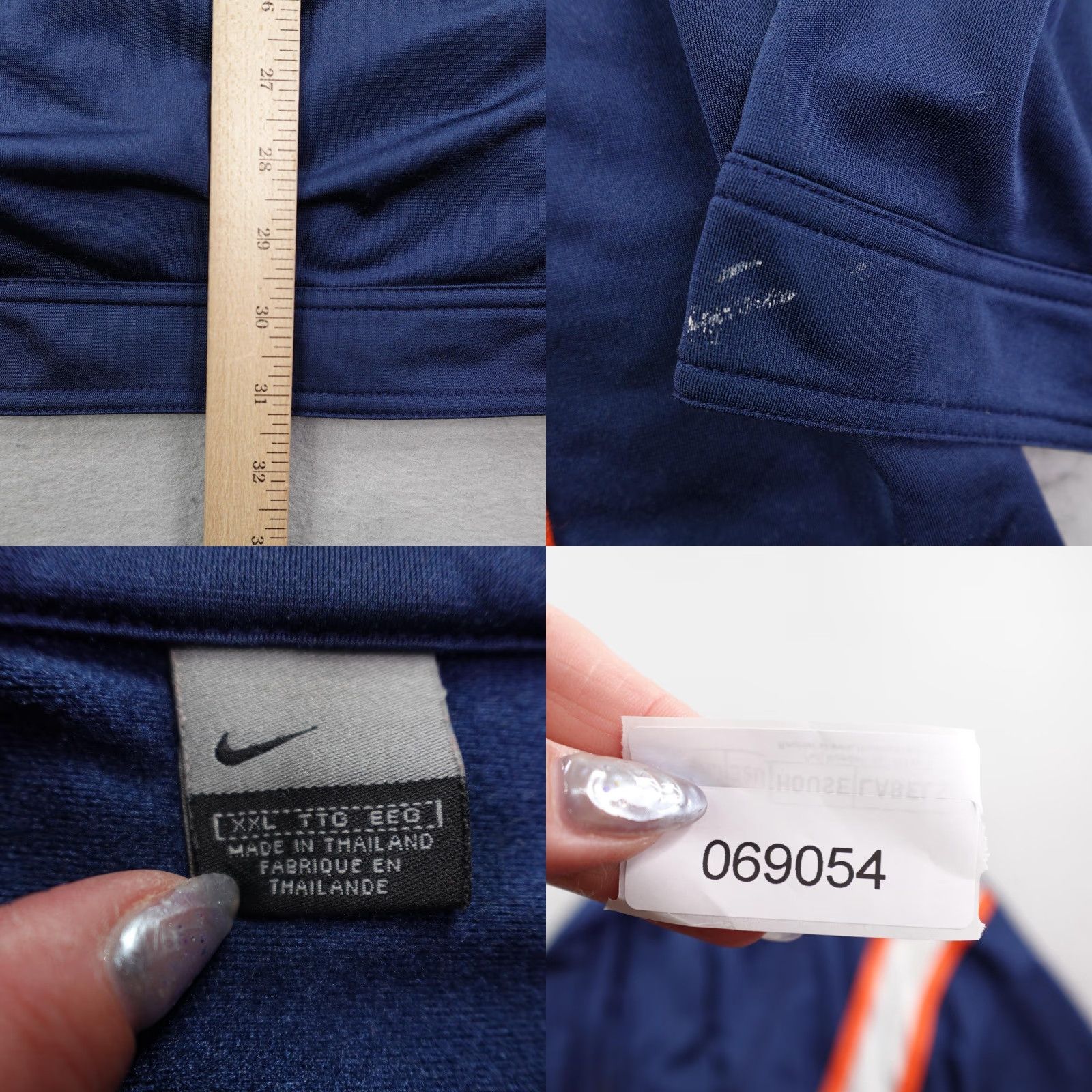 Nike VINTAGE Nike Jacket Mens 2XL Blue Full Zip Up Track Coat Stripes Y2K Orange White Size US XXL / EU 58 / 5 - 8 Thumbnail
