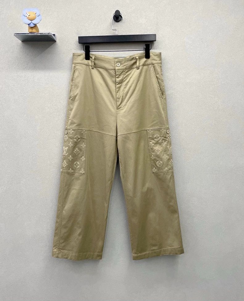 Louis Vuitton Louis Vuitton size US 50 Flocked khaki pants Size US 34 / EU 50 - 1 Thumbnail