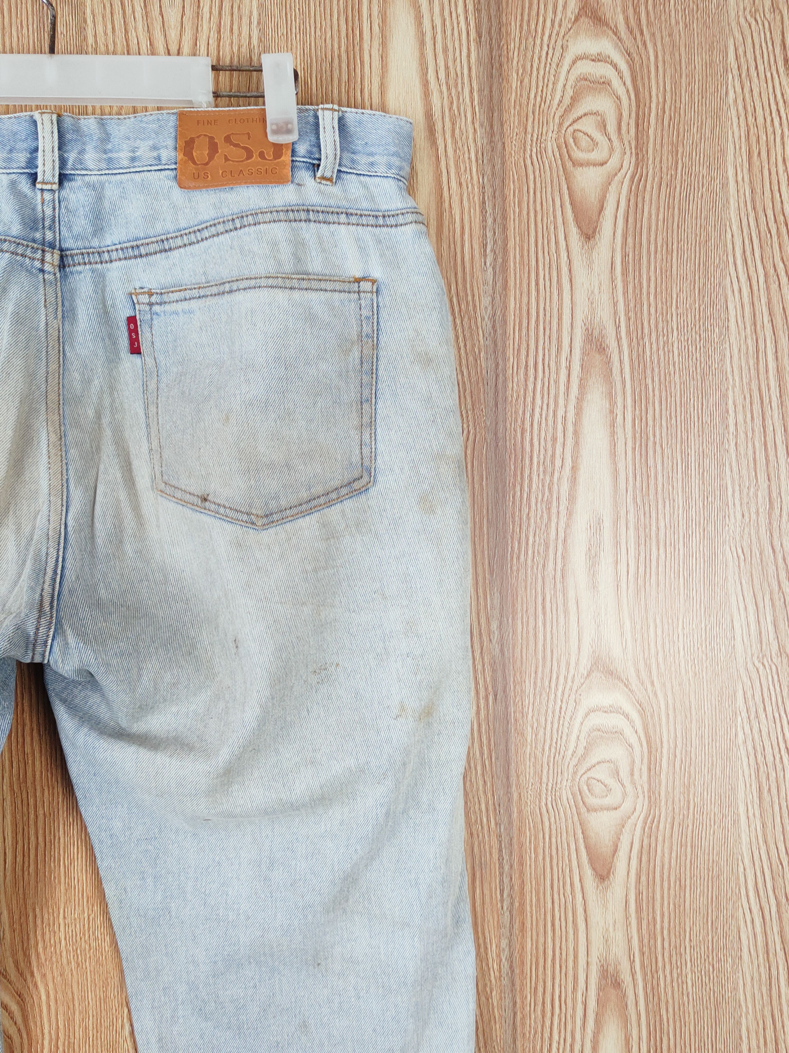 Japanese Brand OSJ Blue Faded Distressed Ripped Jeans #W690 Size US 36 / EU 52 - 11 Thumbnail