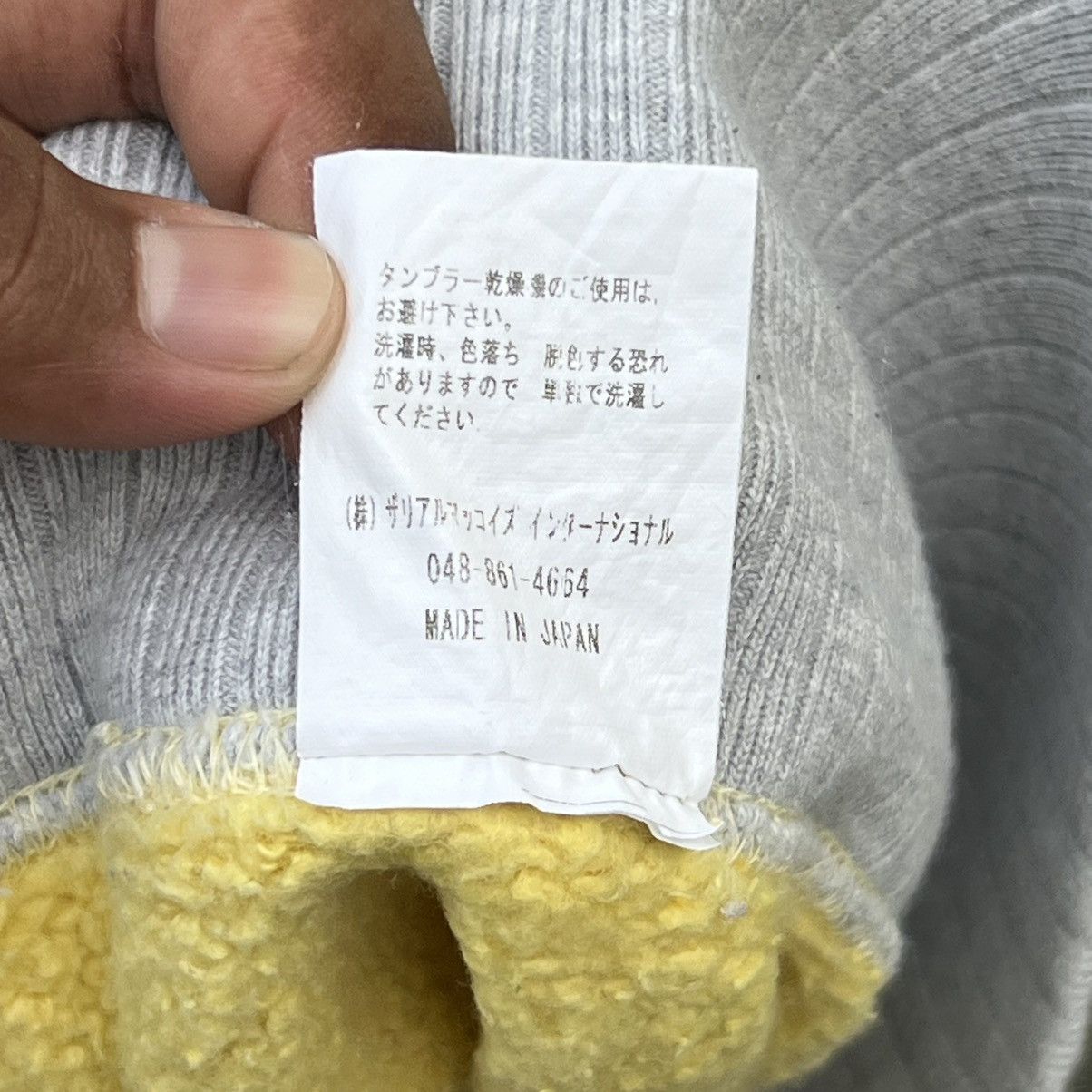Japanese Brand “THE REAL MCCOY’S” YELLOW/GREY HOODIE Size S / US 4 / IT 40 - 15 Thumbnail