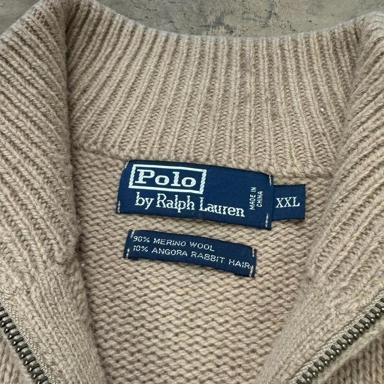 Polo Ralph Lauren × Vintage VTG90s Polo Ralph Lauren Merino Rabbit Hair 1/4 Zip Sweater Size US XXL / EU 58 / 5 - 4 Thumbnail