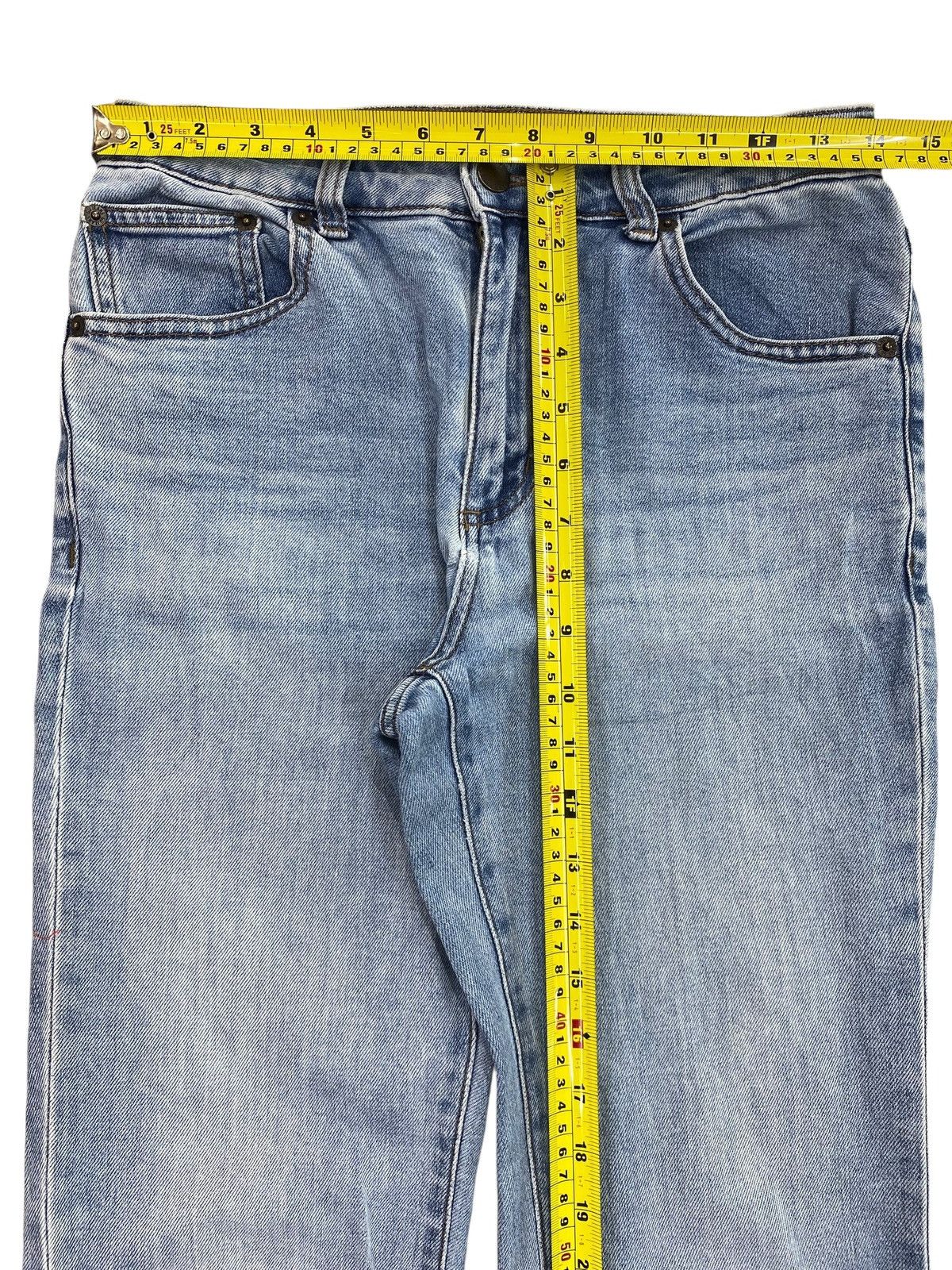 GU Gu Brand Faded Blue Wash Style Flare Jeans Size US 28 / EU 44 - 6 Thumbnail