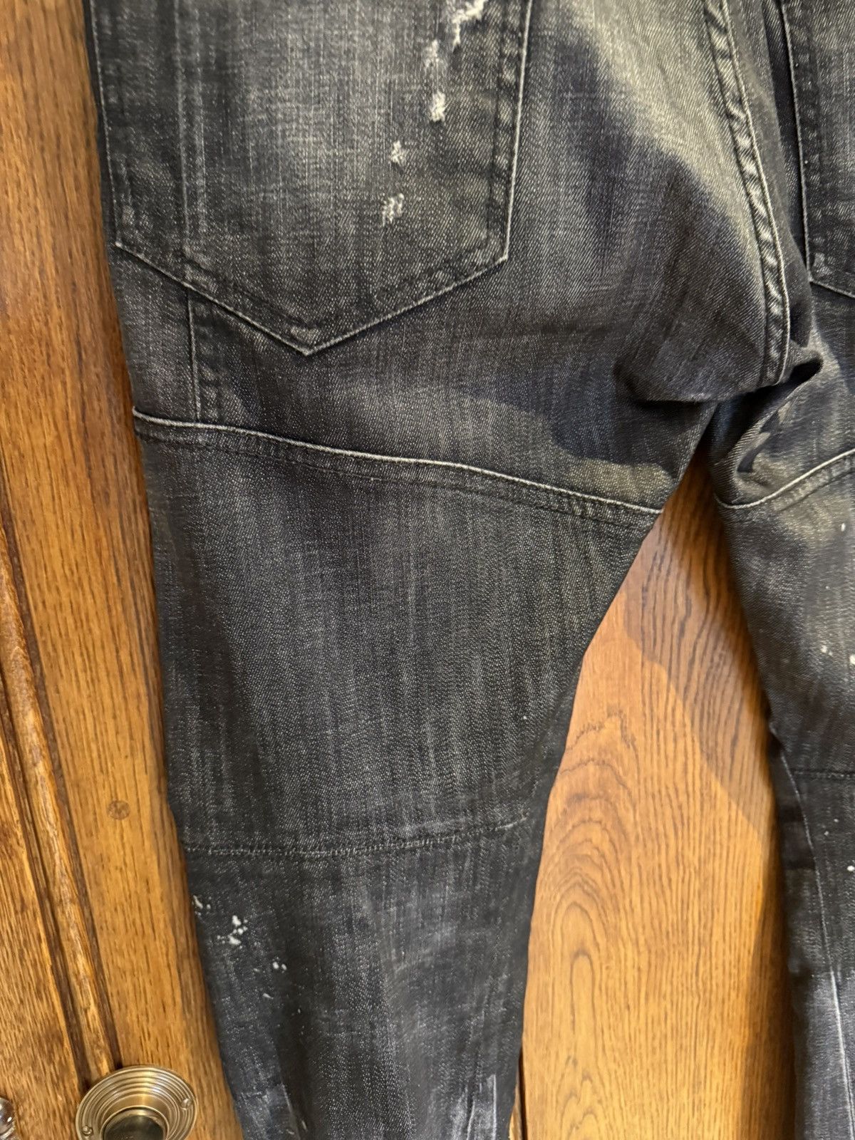 Dsquared2 FW16 Dsquared2 destroyed biker denim jeans grey black 50 Size US 34 / EU 50 - 21 Thumbnail