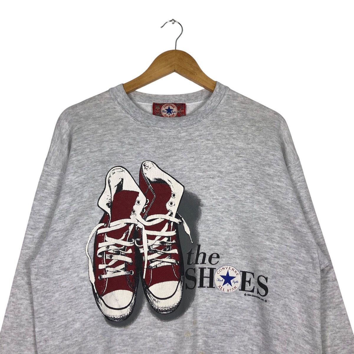 Converse × Vintage Vintage Converse All Star Shoes Sweatshirt Small Size Size US S / EU 44-46 / 1 - 2 Thumbnail
