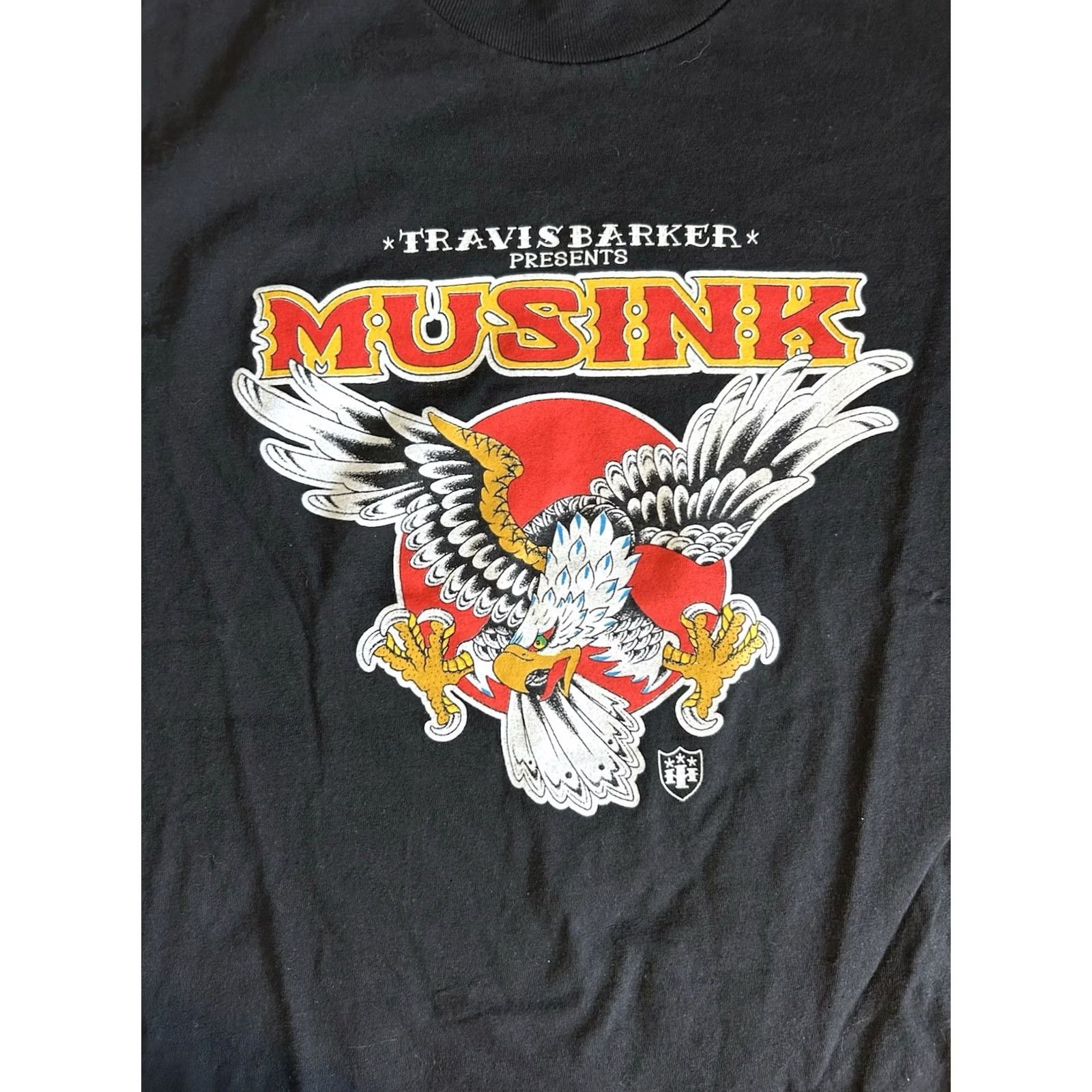 Barker Nike Music Musink Travis Barker T-Shirt Men XL Black Graphic Print Band Rock 2010s USA Size US XL / EU 56 / 4 - 5 Thumbnail