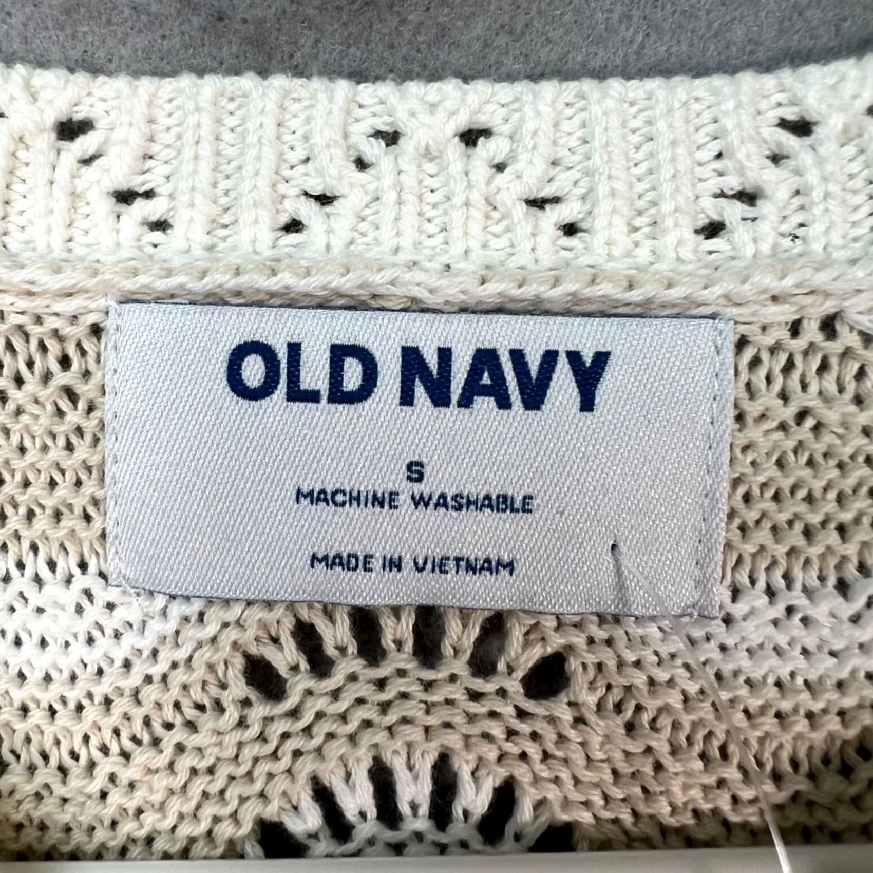 Old Navy Old Navy Ivory Crochet Midi Dress Sleeveless 100% Cotton Womens Small Crew Neck Casual Slip Dress Tank Dress Size S / US 4 / IT 40 - 3 Thumbnail