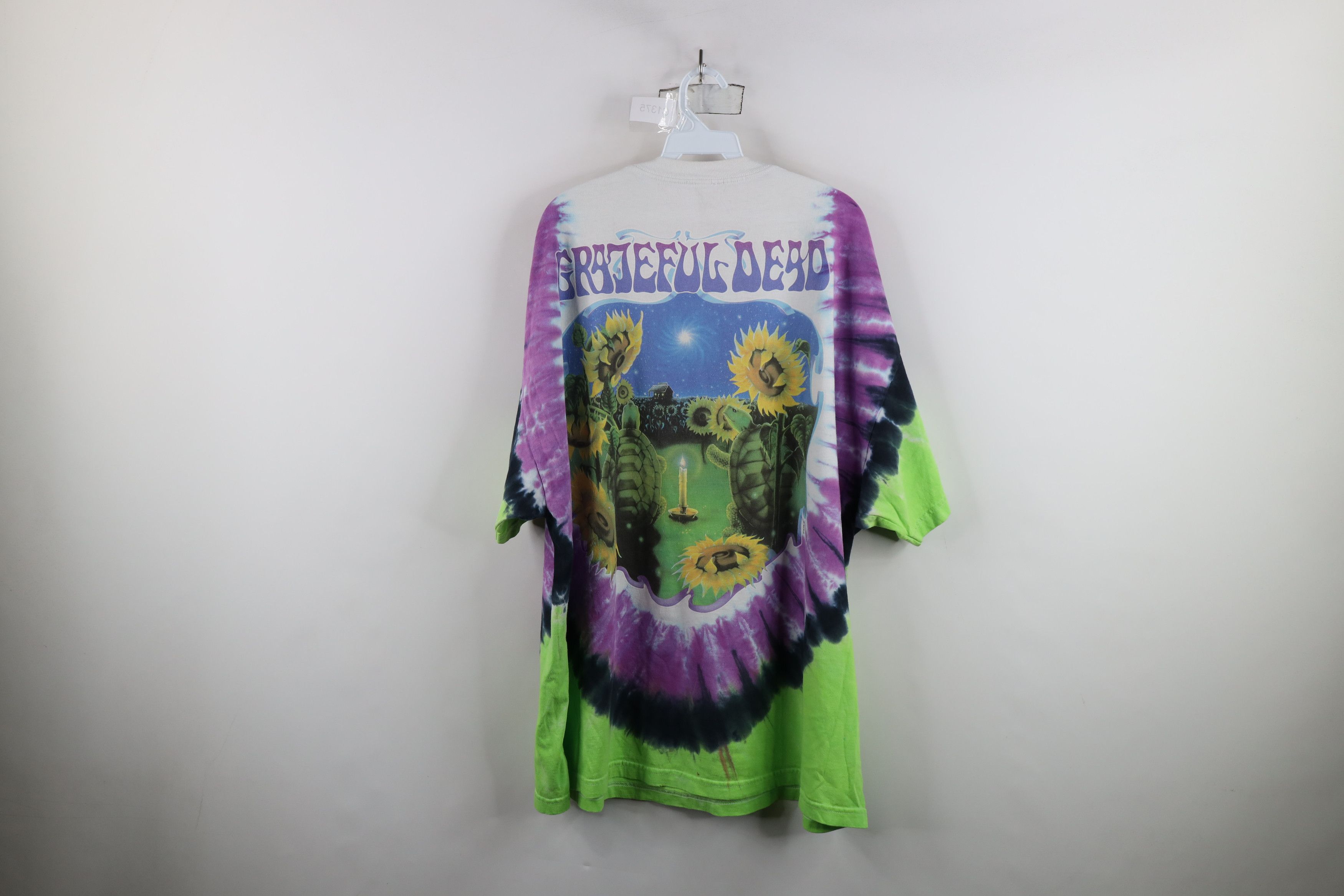 Vintage Vintage 90s Rainbow Dye Turtle Grateful Dead Band T-Shirt Size US XXL / EU 58 / 5 - 12 Thumbnail