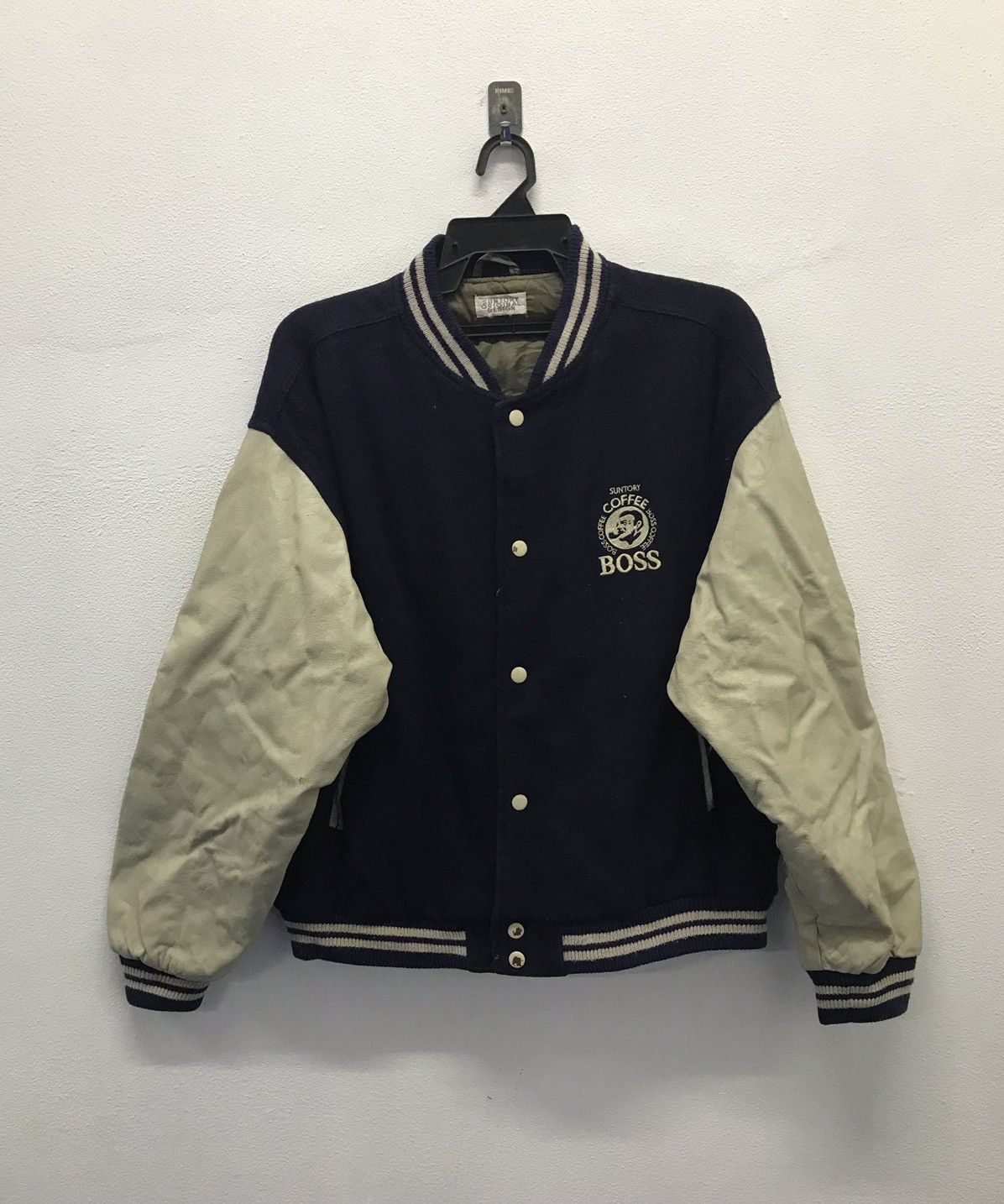 Japanese Brand × Vintage Vintage SUNTORY Original Design COFFEE Boss VARSITY Jacket Size US XL / EU 56 / 4 - 1 Thumbnail