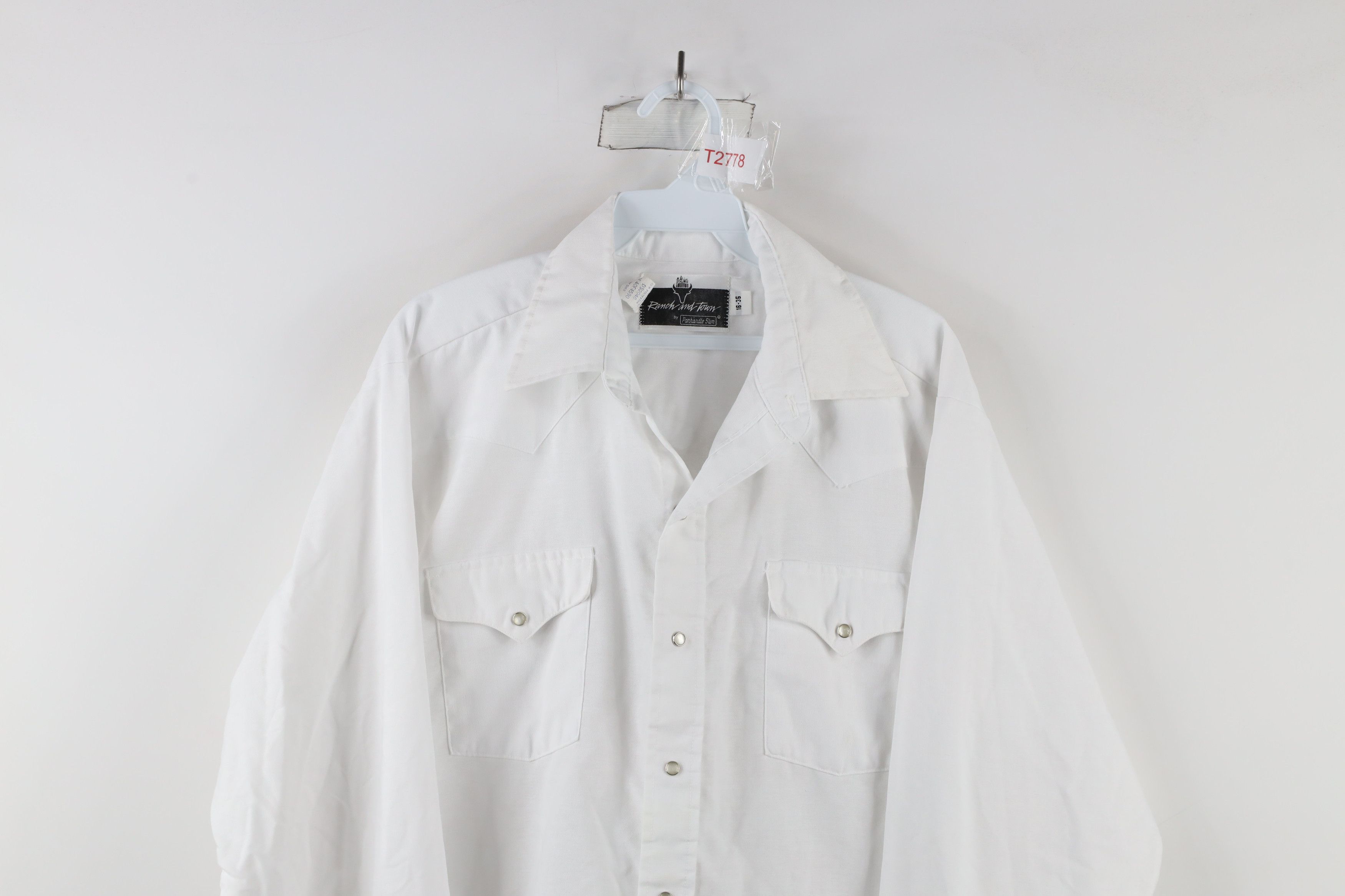 Vintage Vintage 90s Rockabilly Rodeo Snap Button Shirt White USA Size US M / EU 48-50 / 2 - 2 Thumbnail