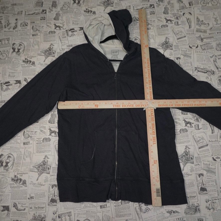 Gap Large - Vintage Y2K gap zip up thermal lined 2000s hoodie Size US L / EU 52-54 / 3 - 4 Thumbnail