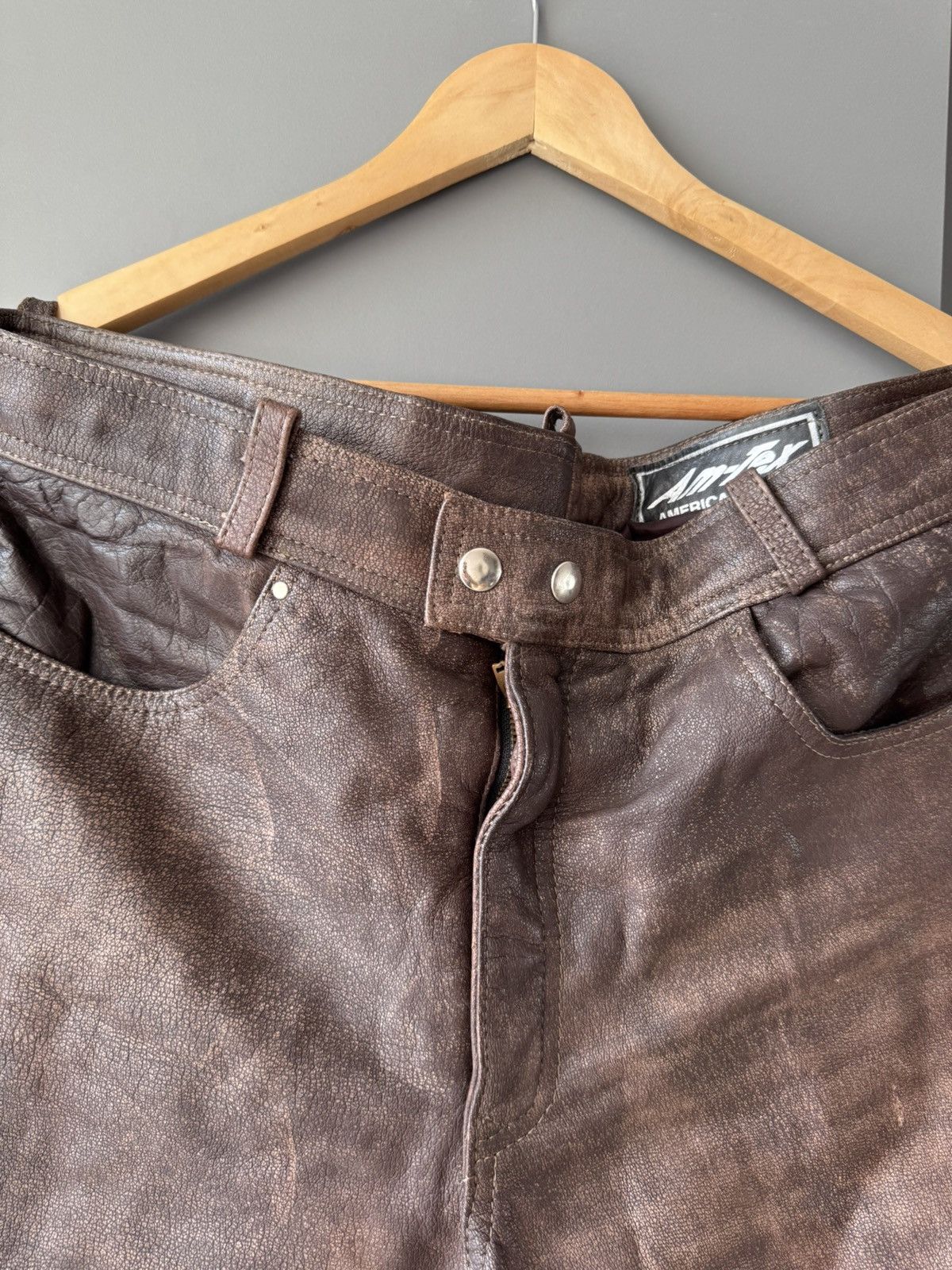 Genuine Leather Vintage Genuine Leather Biker Pants y2k Size US 36 / EU 52 - 6 Thumbnail