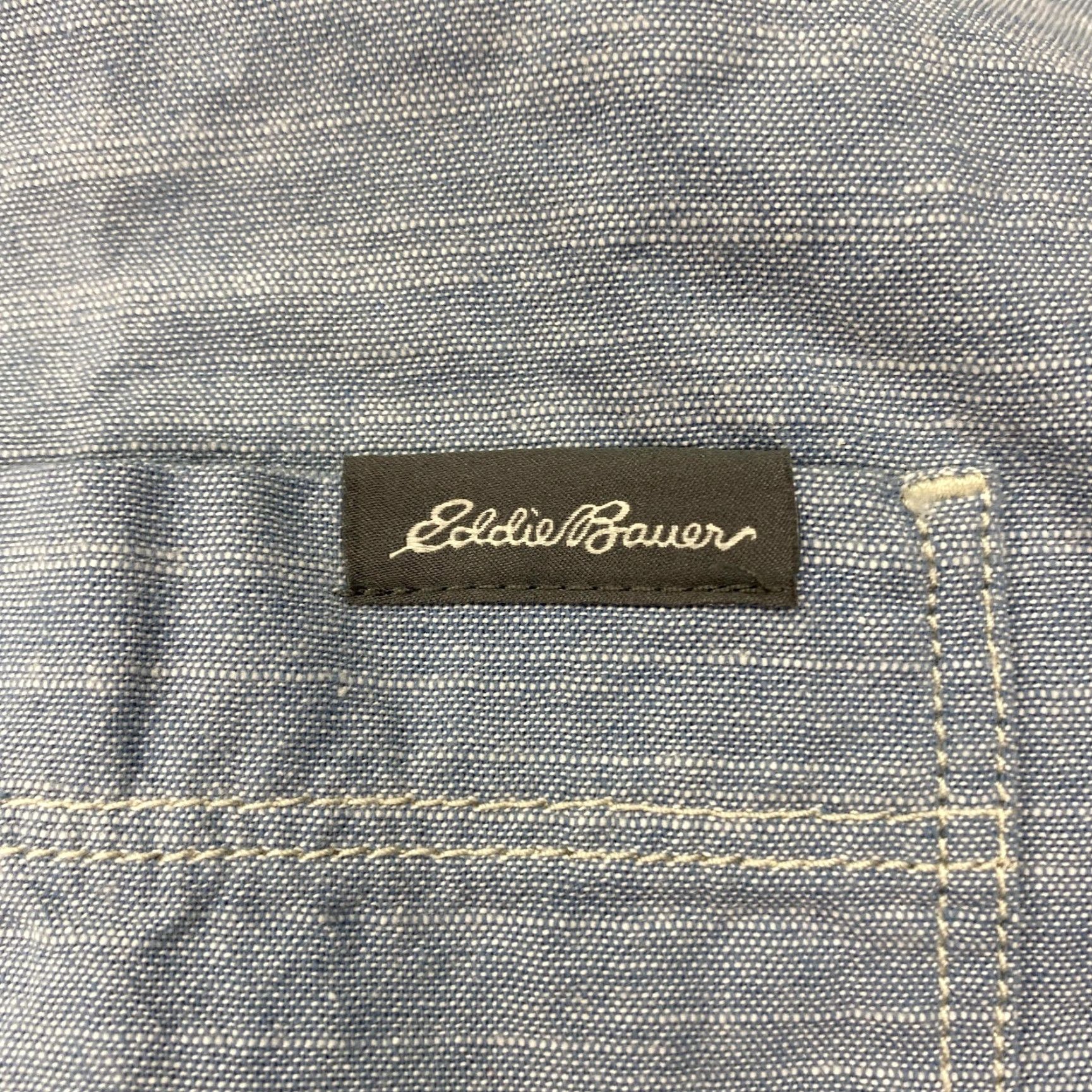 Eddie Bauer Eddie Bauer Shirt Mens XLT Light Blue Chambray Classic Fit Short Sleeve Button-Up Collared Pocketed - Mens Size US XL / EU 56 / 4 - 3 Thumbnail