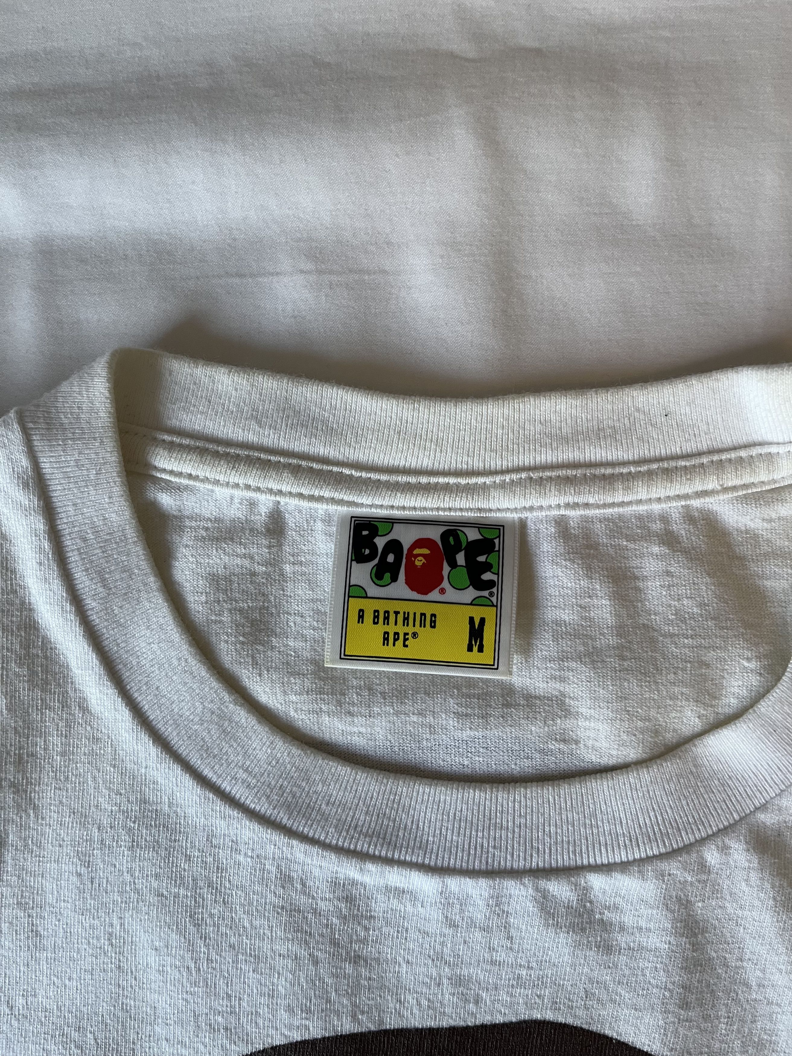 Bape Bape Large Big Ape Head White Tee Size US M / EU 48-50 / 2 - 3 Thumbnail