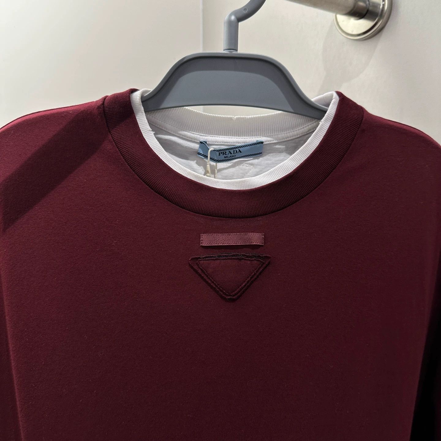 Prada Prada 25SS Two-Tone Triangle Logo Short Sleeve Tee L Size L / US 10 / IT 46 - 6 Thumbnail
