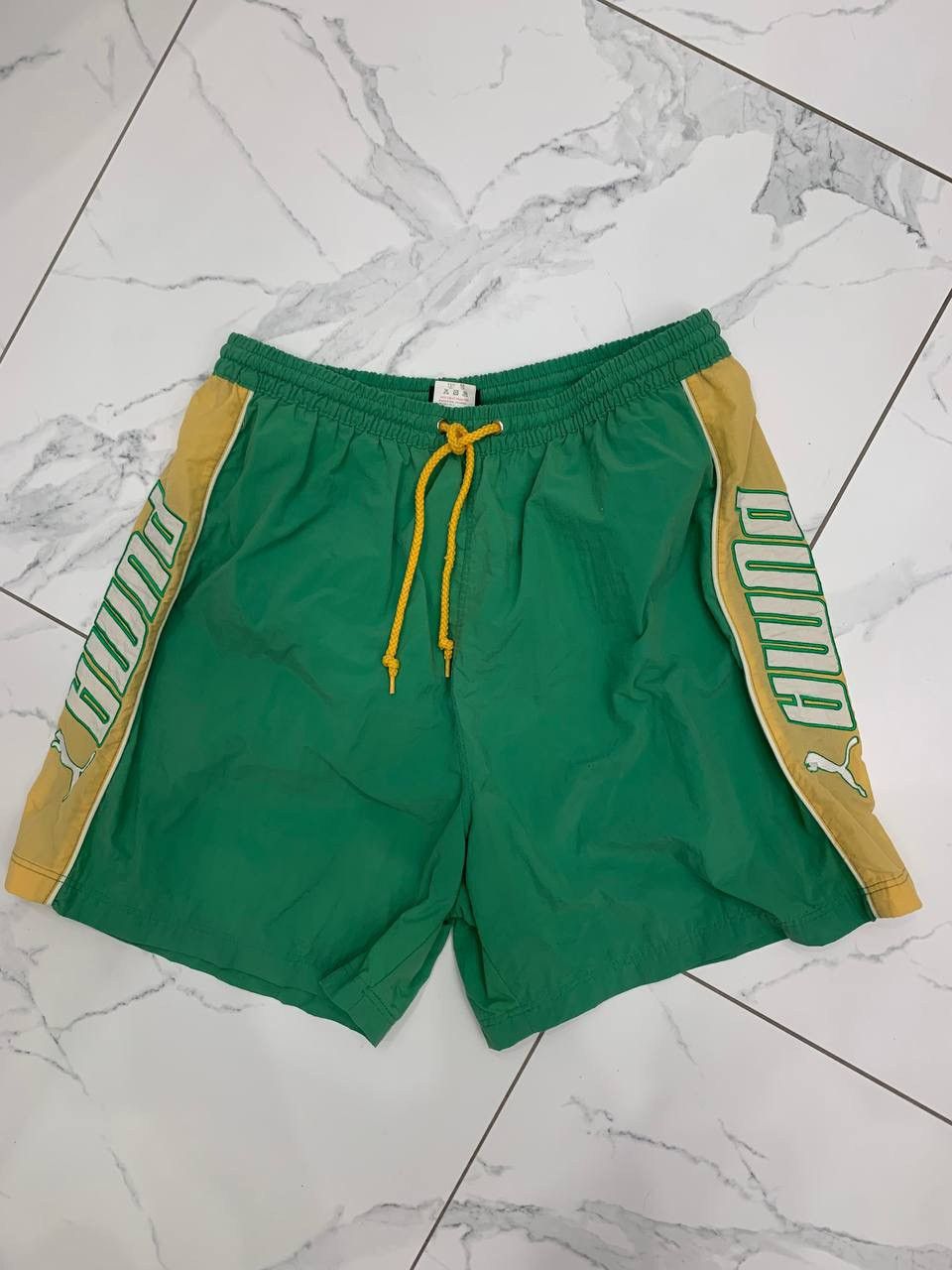 Puma 🔥Puma vintage shorts big logo green XL Size US 36 / EU 52 - 1 Thumbnail