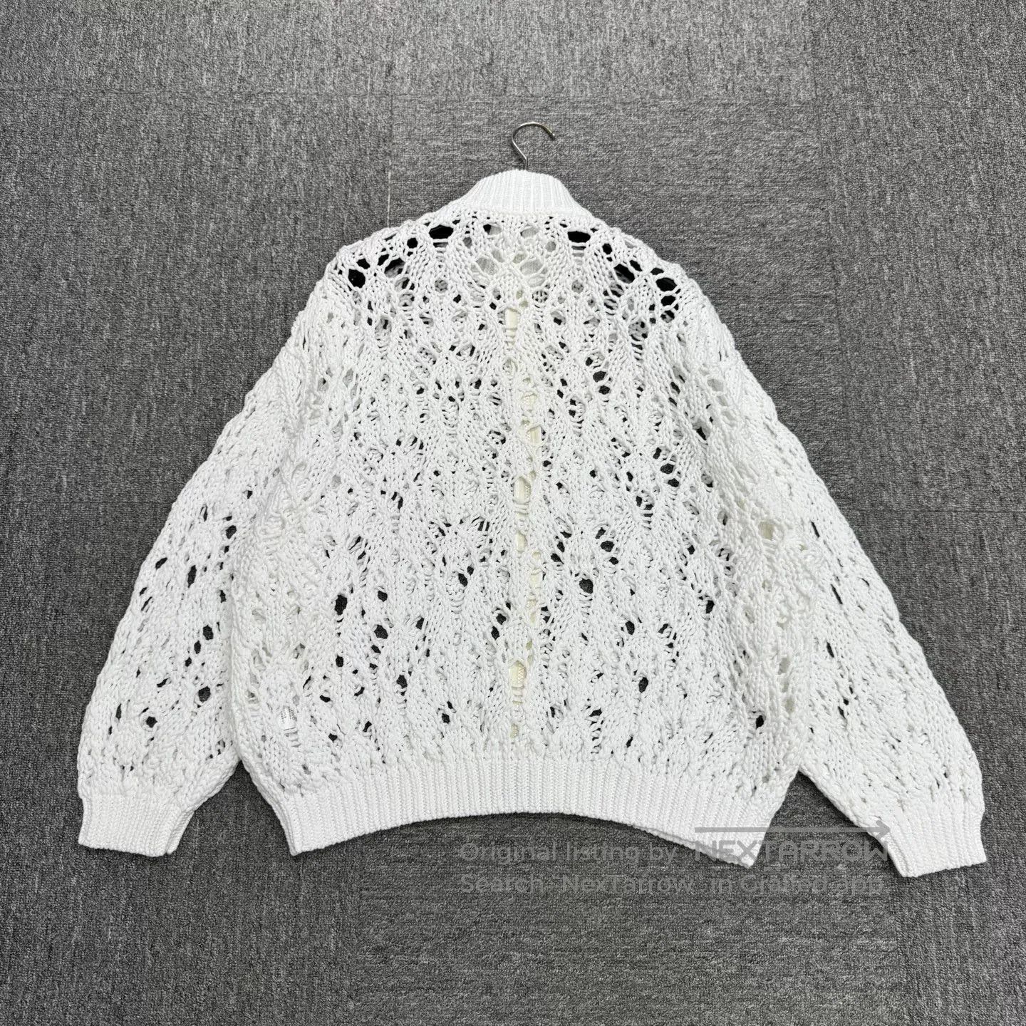 Brunello Cucinelli Brunello Cucinelli Women's Hollow Knit. Size XL / US 12-14 / IT 48-50 - 5 Thumbnail