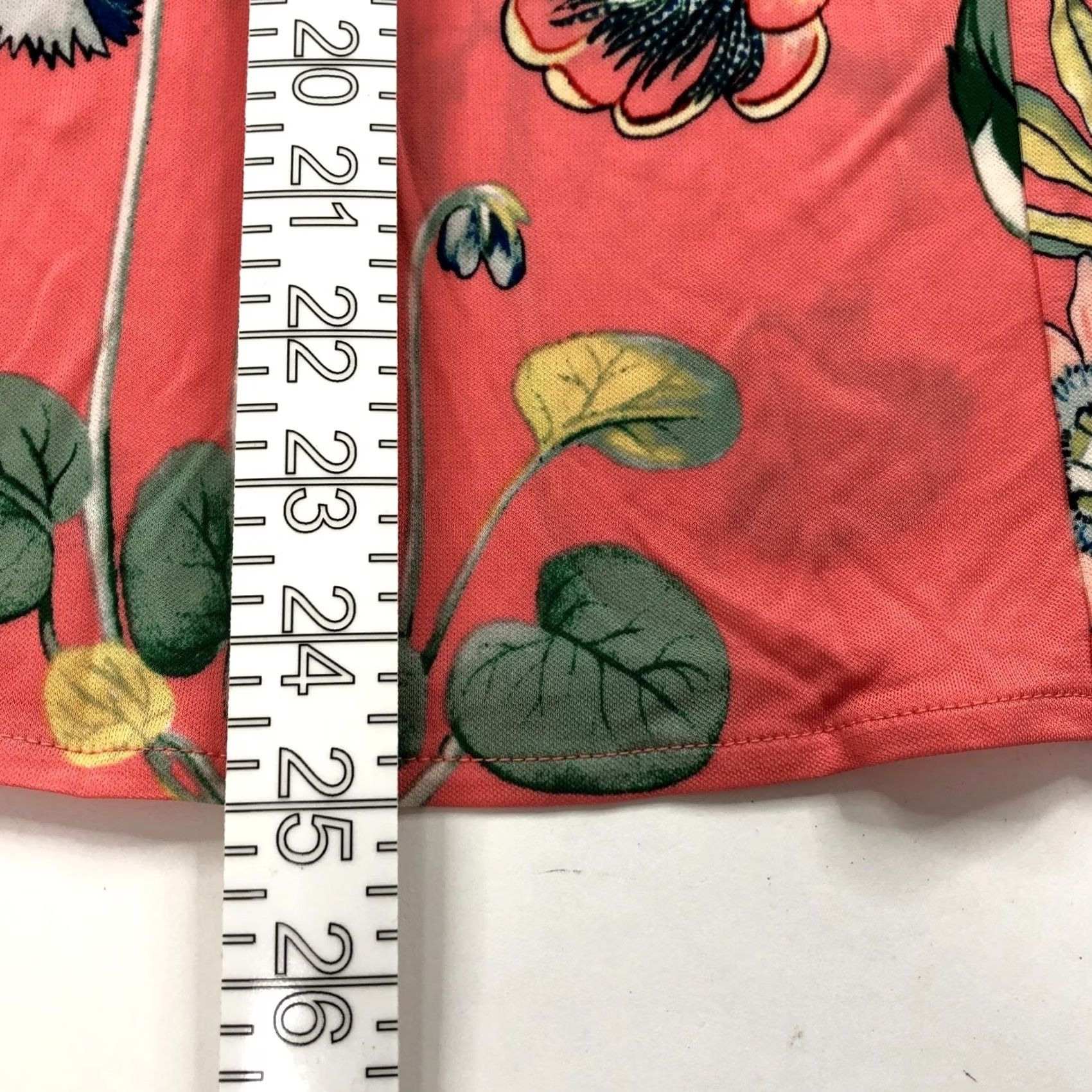 Ann Taylor Ann Taylor Blouse Shirt Womens V-Neck Long Sleeve Pullover Rayon Floral Pink Coral All Over Print Casual S Small Size S / US 4 / IT 40 - 5 Thumbnail